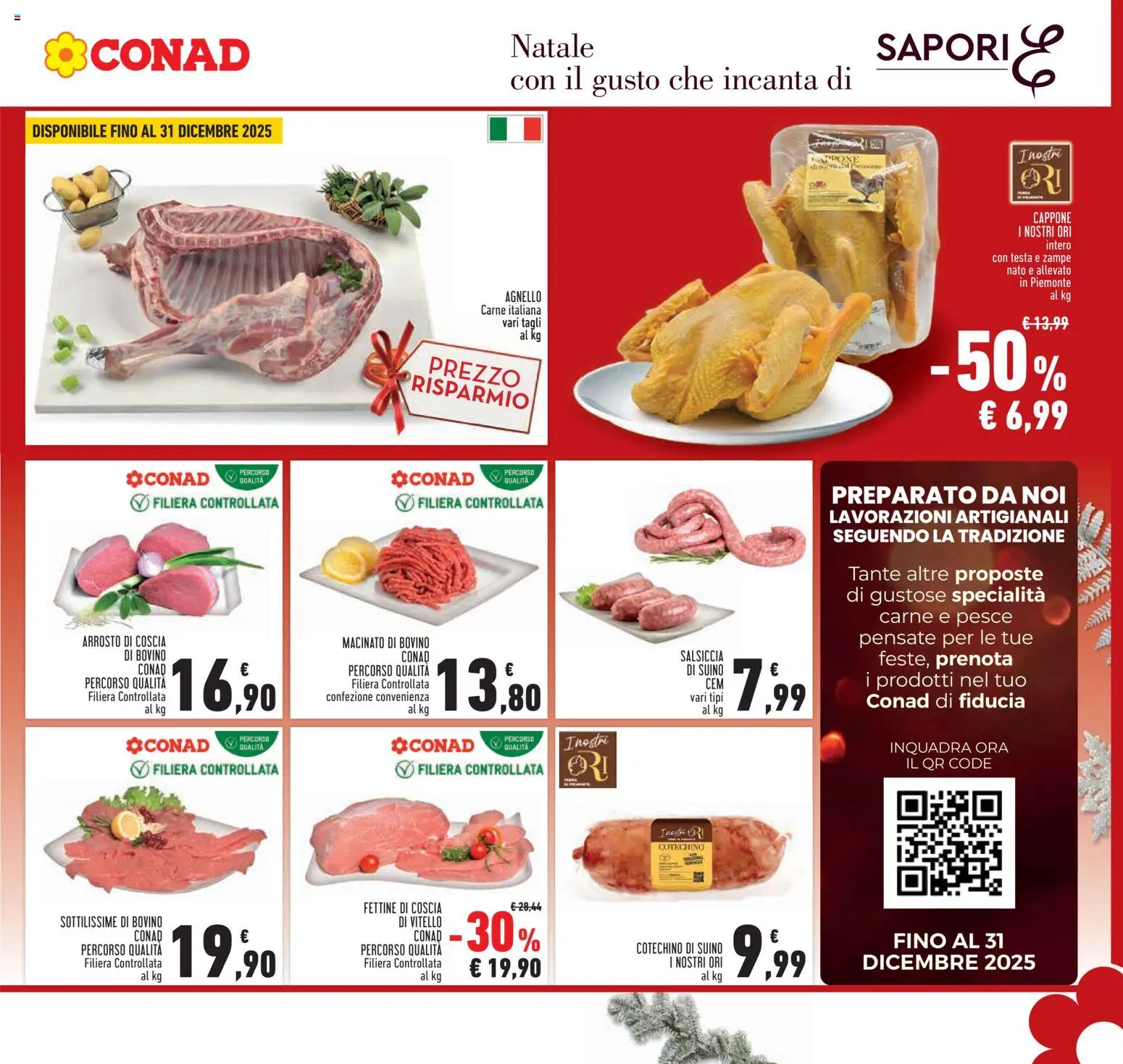 Volantino Conad del 15.12.2025 | Pagina: 9 | Prodotti: Arrosto, Suino, Salsiccia, Vitello