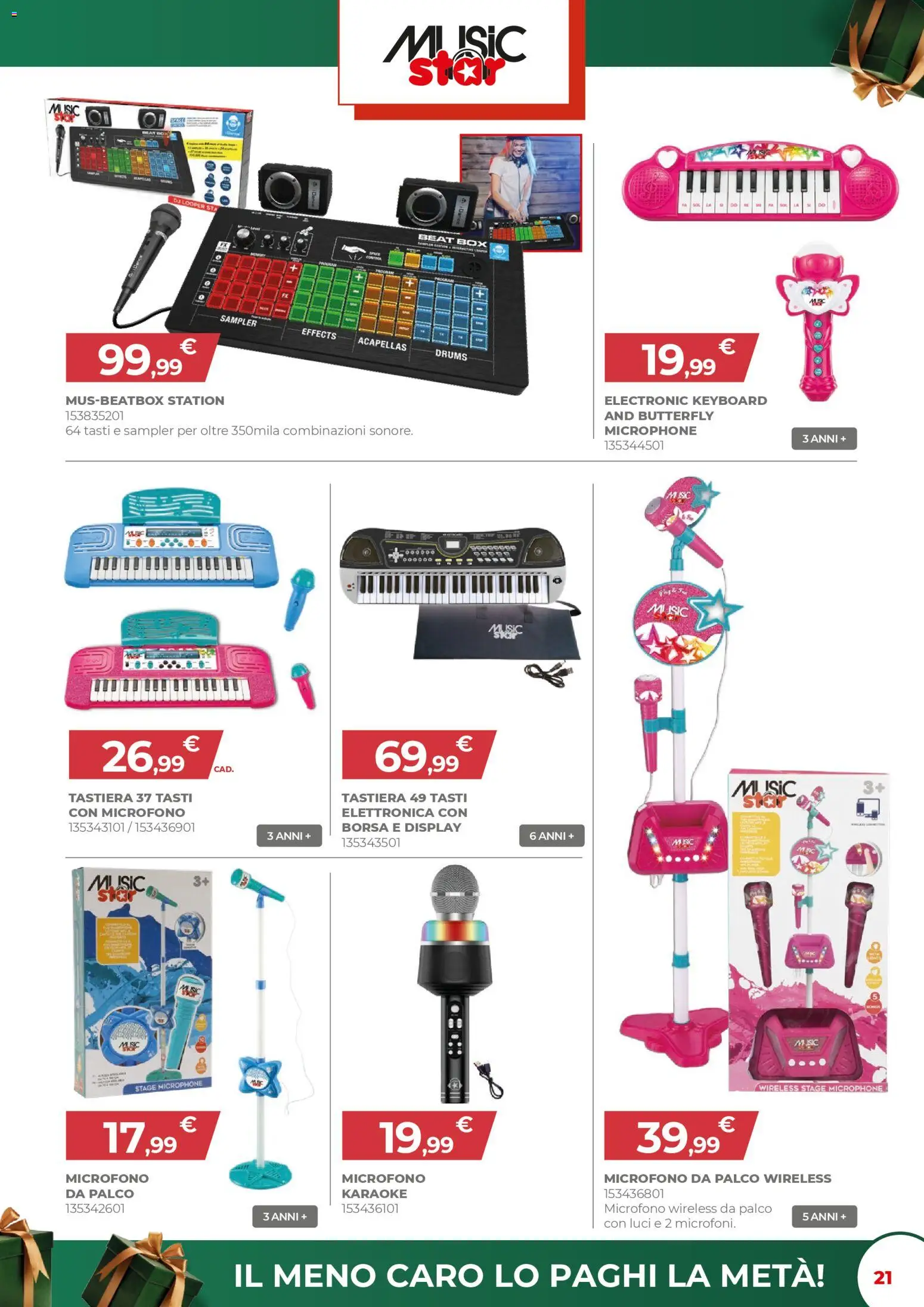 Volantino Toys Center del 02.12.2025 | Pagina: 21 | Prodotti: Tastiera, Microfono, Borsa