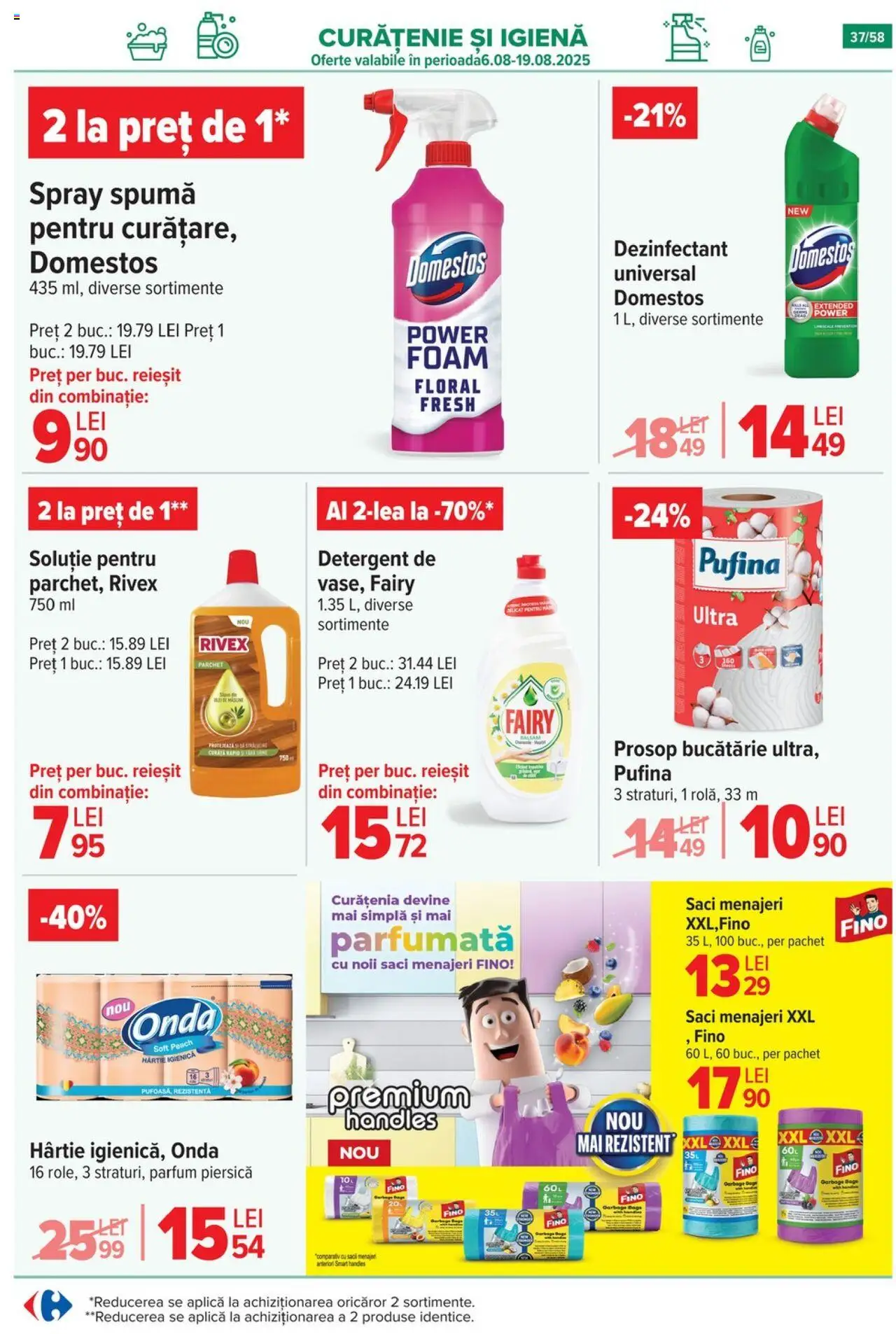 Catalog Carrefour – valabil de la 06.08.2025 | Pagină: 38 | Produse: Piersică, Parchet, Bucătărie, Detergent