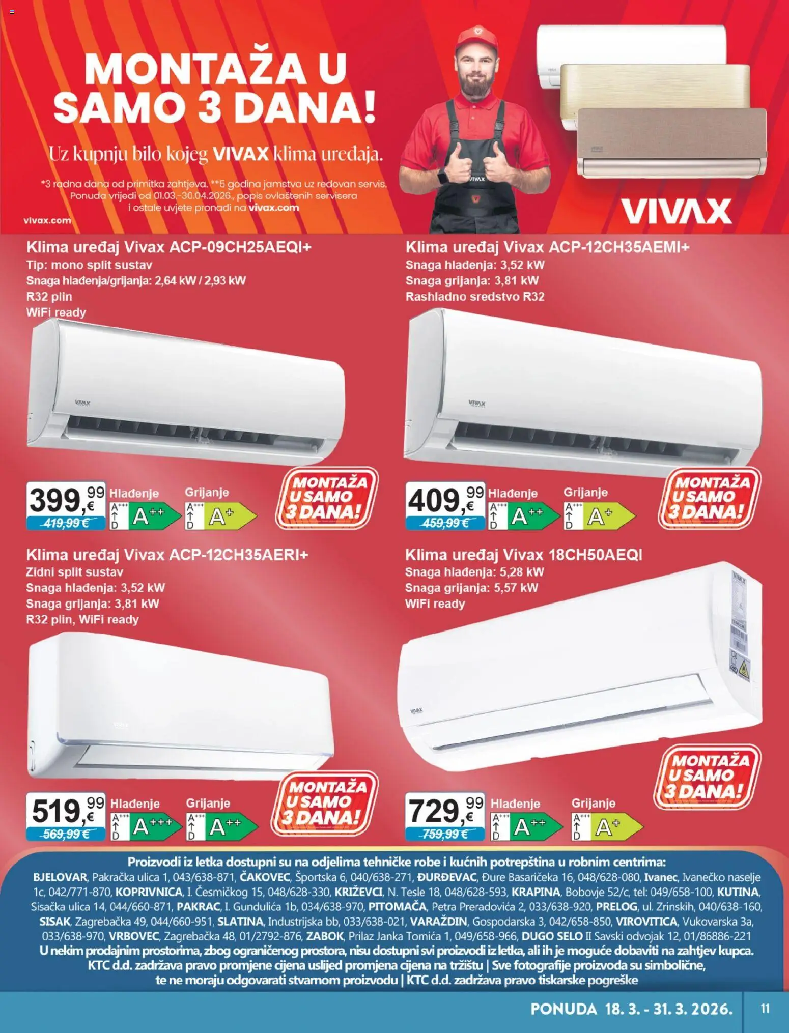KTC katalog | vrijedi od 18.03.2026 | Stranica: 7 | Proizvodi: Klima uređaj, Klima