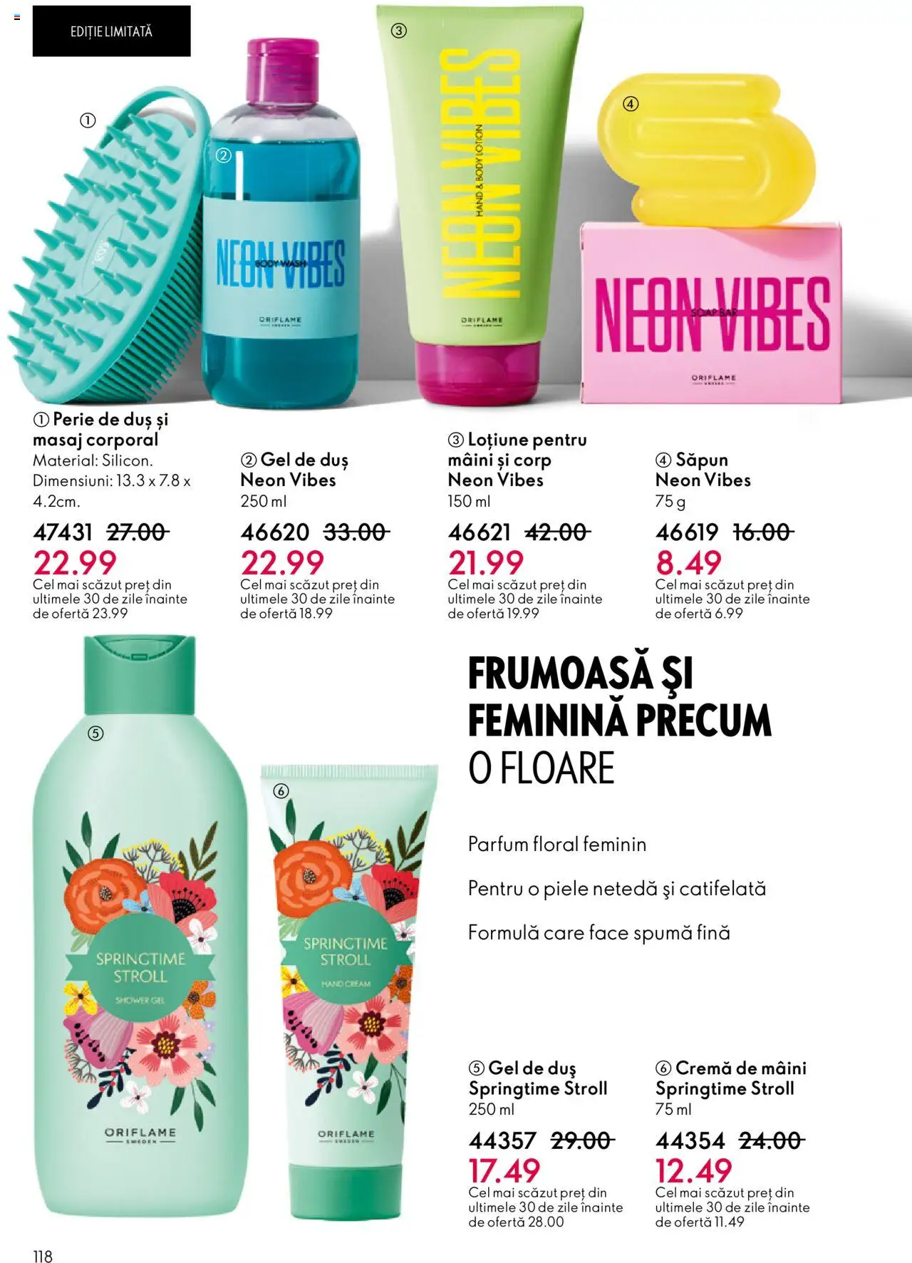 Noul catalog Oriflame – valabil de la 22.10.2025 | Pagină: 118 | Produse: Duș, Perie, Săpun, Gel de duș