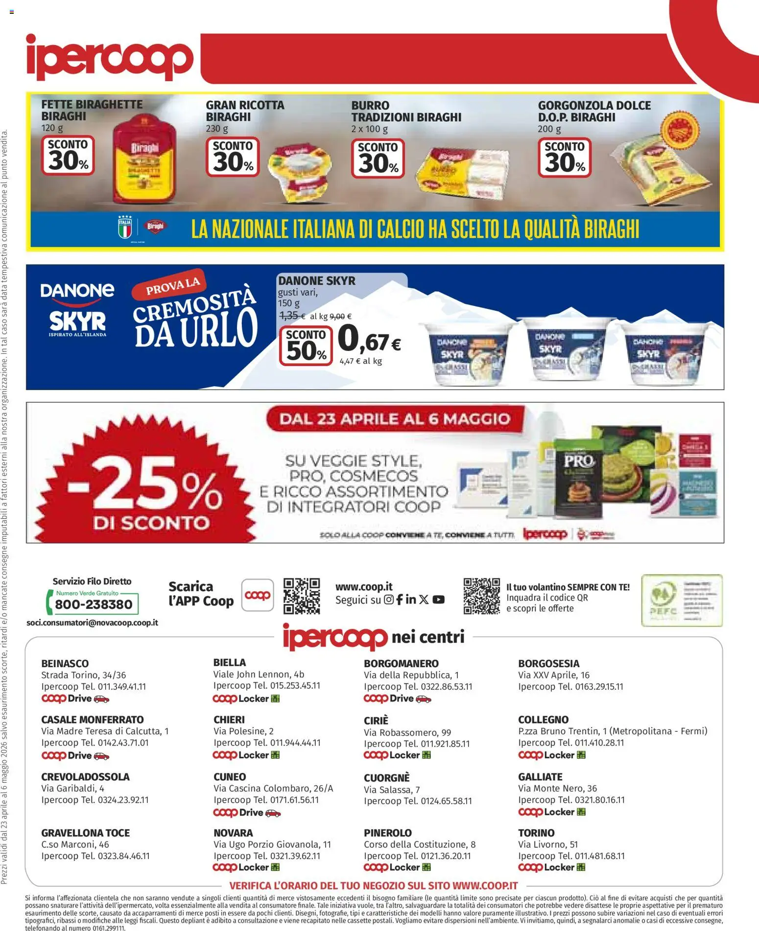 Volantino Ipercoop del 23.04.2026 | Pagina: 43 | Prodotti: Burro, Data, Ricotta, Gorgonzola