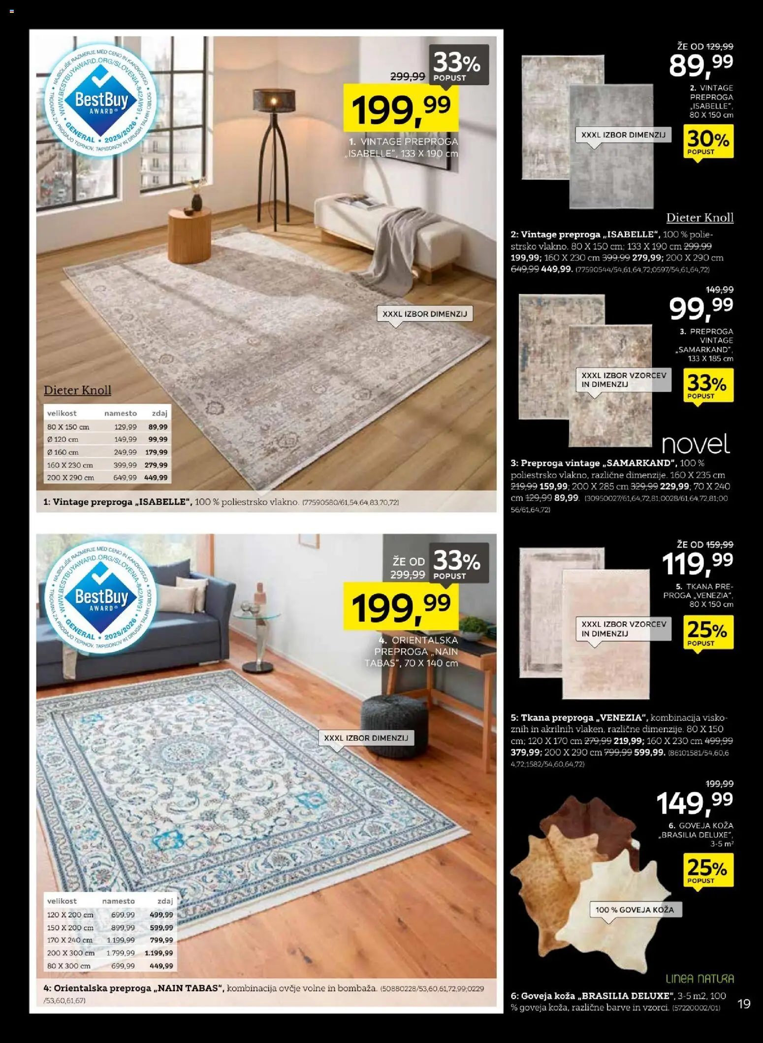 Novi XXXL Lesnina katalog ponudbe – veljaven od 17.11.2025 | Stran: 19 | Izdelki: Preproga