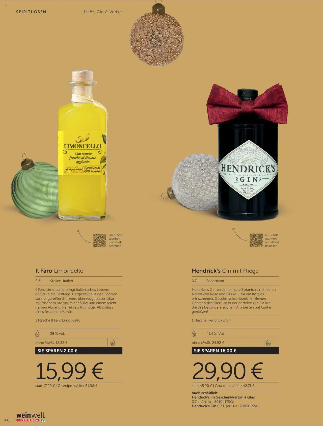 Interspar Geschenkewelt  gültig ab 08.10.2025 | Seite: 46 | Produkte: Gin