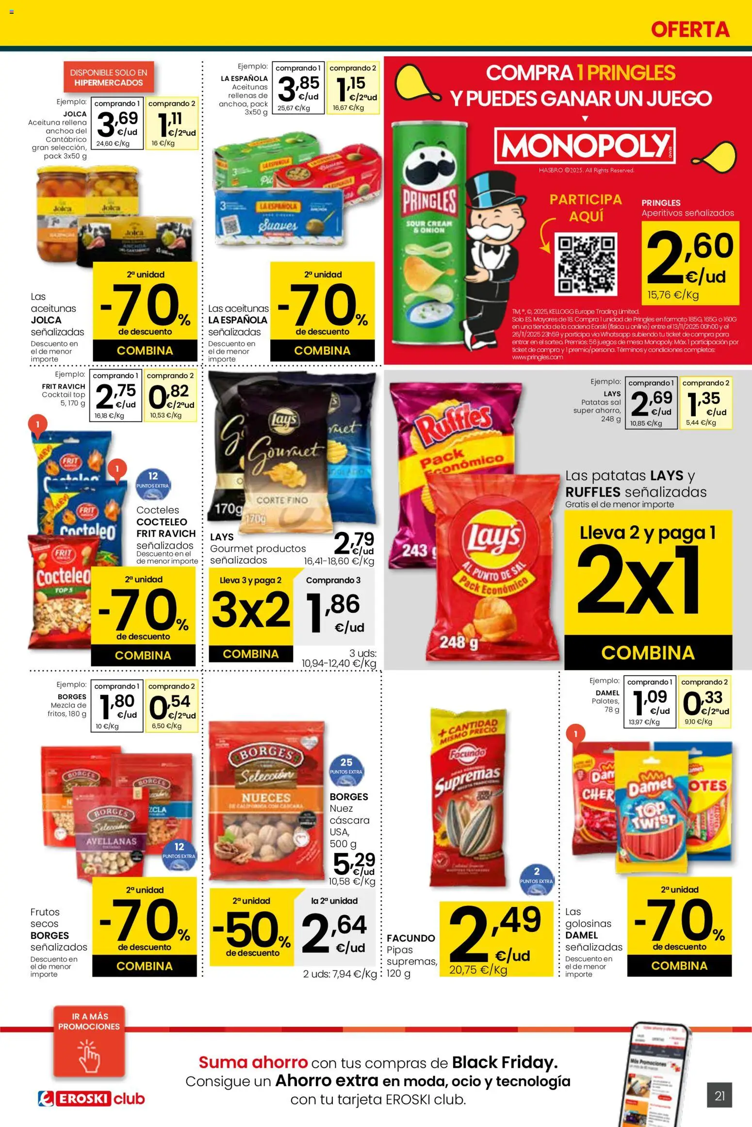 Eroski folleto │ válido desde el 13.11.2025 | Página: 21 | Productos: Golosinas, Juegos de mesa, Anchoa, Mesa