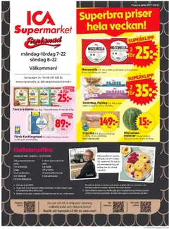 ICA Supermarket - Stockholm - Förhandsvisning av reklamblad från butik ICA Supermarket aktuell från 28.07.2025