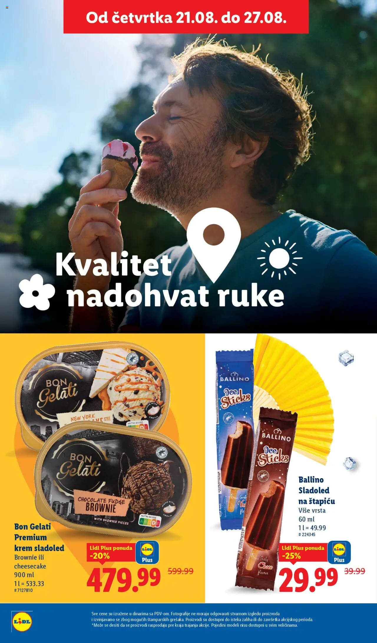 Lidl katalog - važi od 21.08.2025 | Strana: 26 | Proizvode: Sladoled, Brownie, Cheesecake
