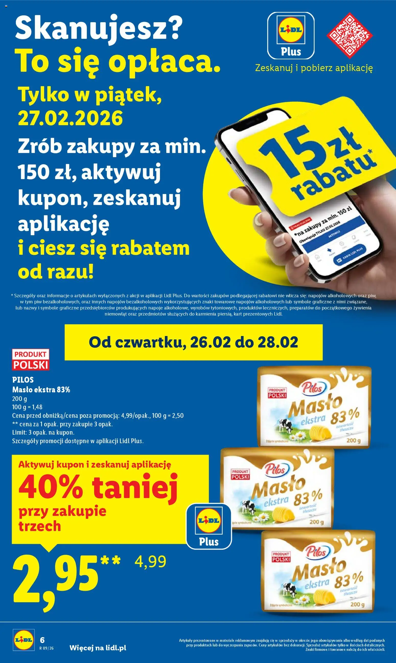 Lidl Gazetka od 26.02.2026 | Strona: 6 | Produkty: Napoje, Masło