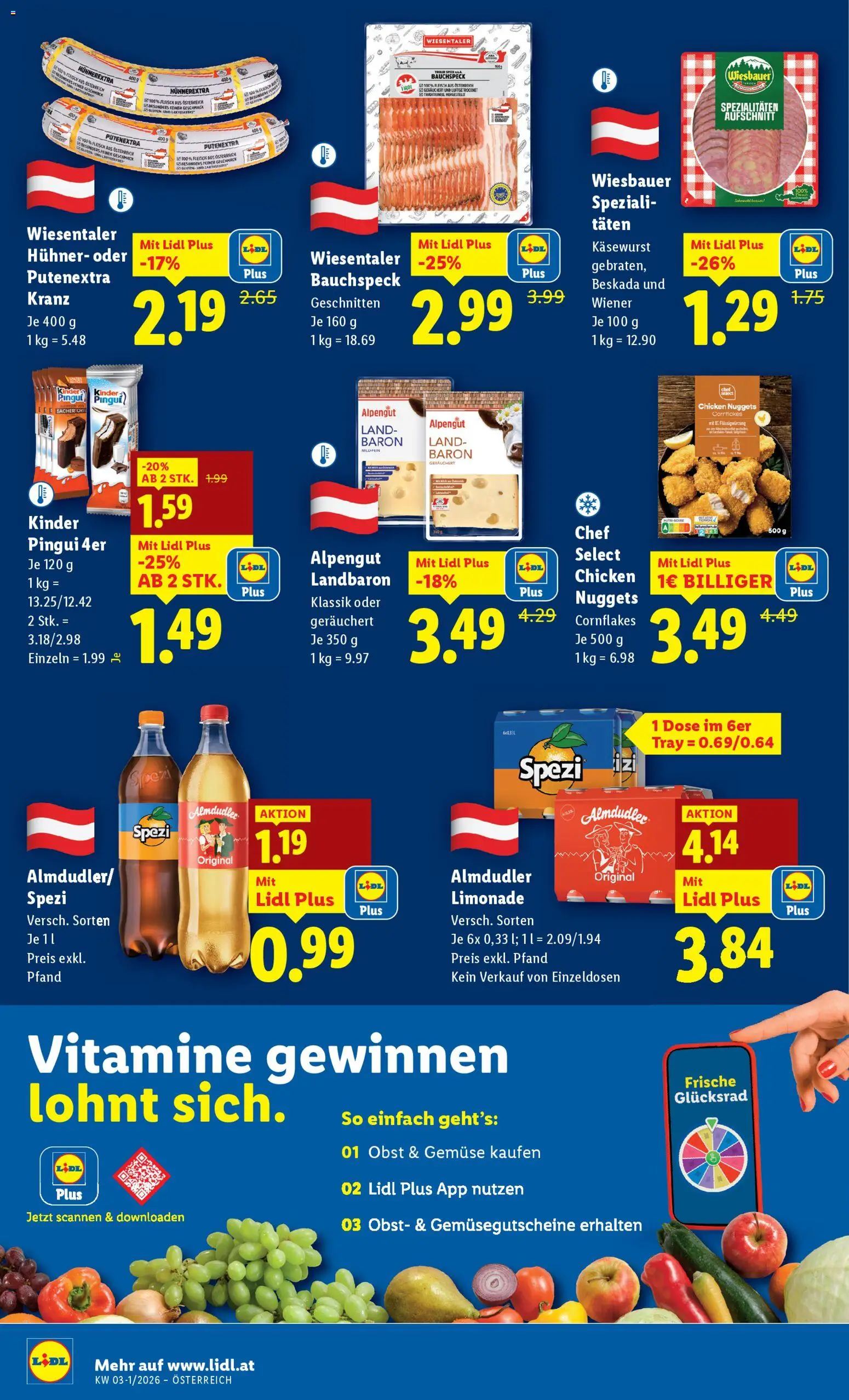 Lidl Flugblatt - Oberpullendorf, Güssing, Oberwart gültig ab 08.01.2026 | Seite: 38 | Produkte: Gemüse, Obst