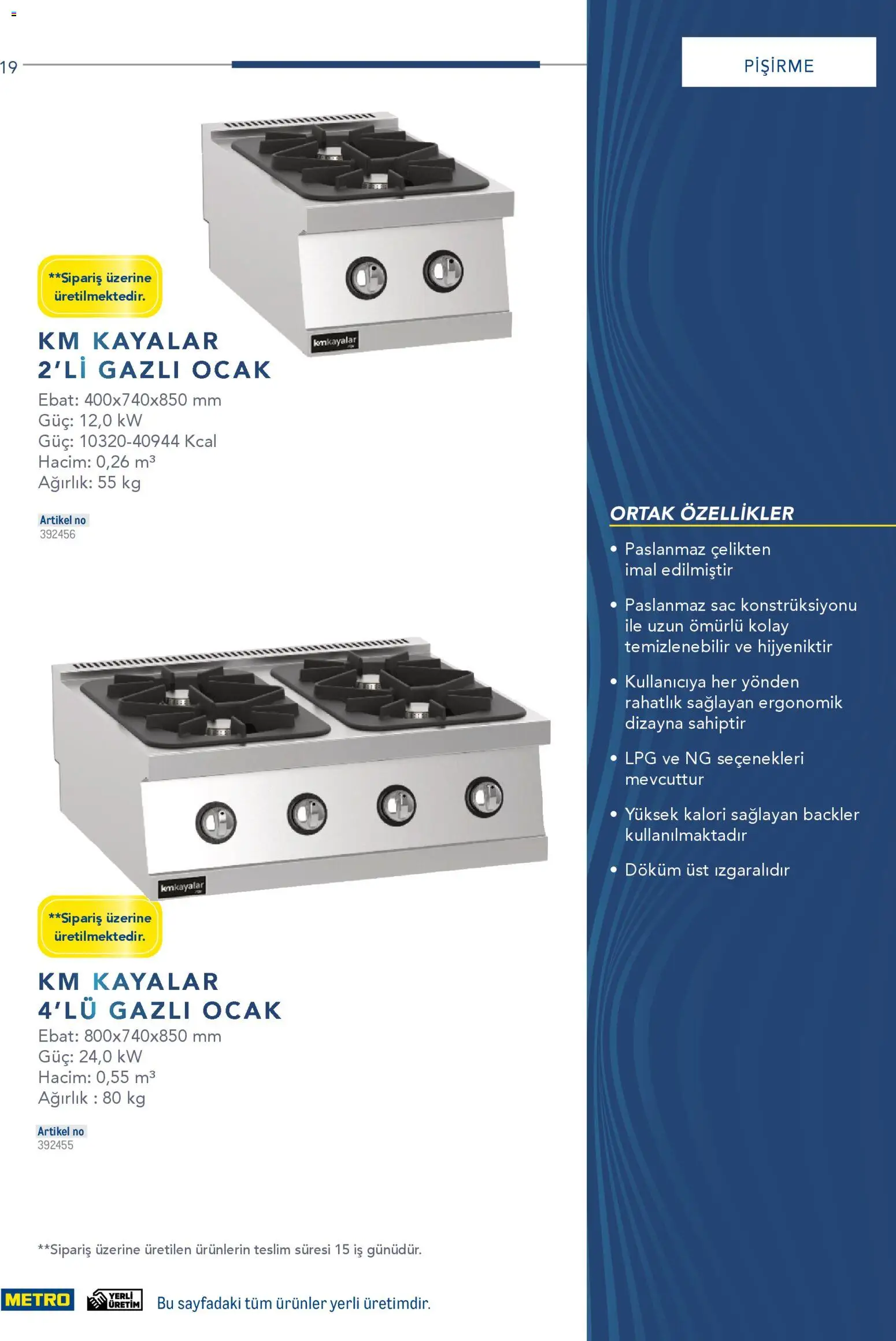 Metro - Profesyonel Çözümler - 26.12.2025 tarihinden itibaren geçerlidir | Sayfa: 19 | Ürünler: Ocak, Ağırlık