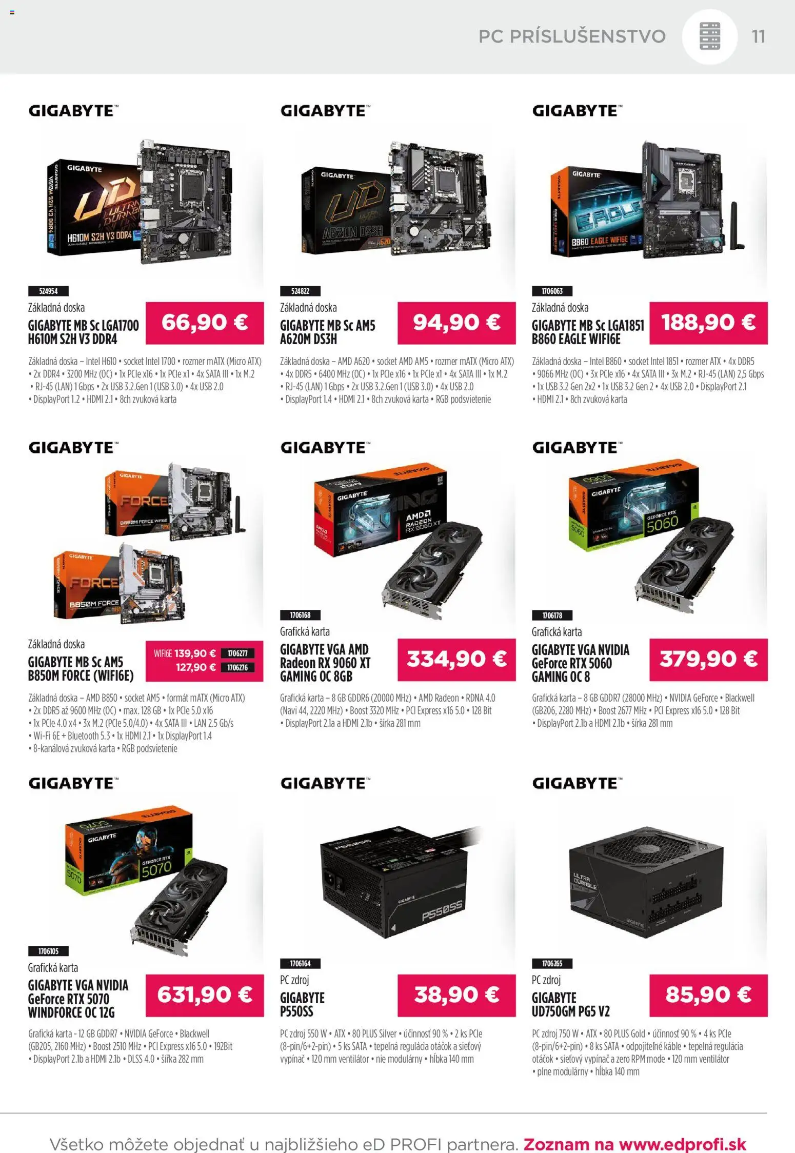 Nové ED Profi akcie – leták je platný od 01.12.2025 | Strana: 11 | Produkty: Ventilátor, PC, USB