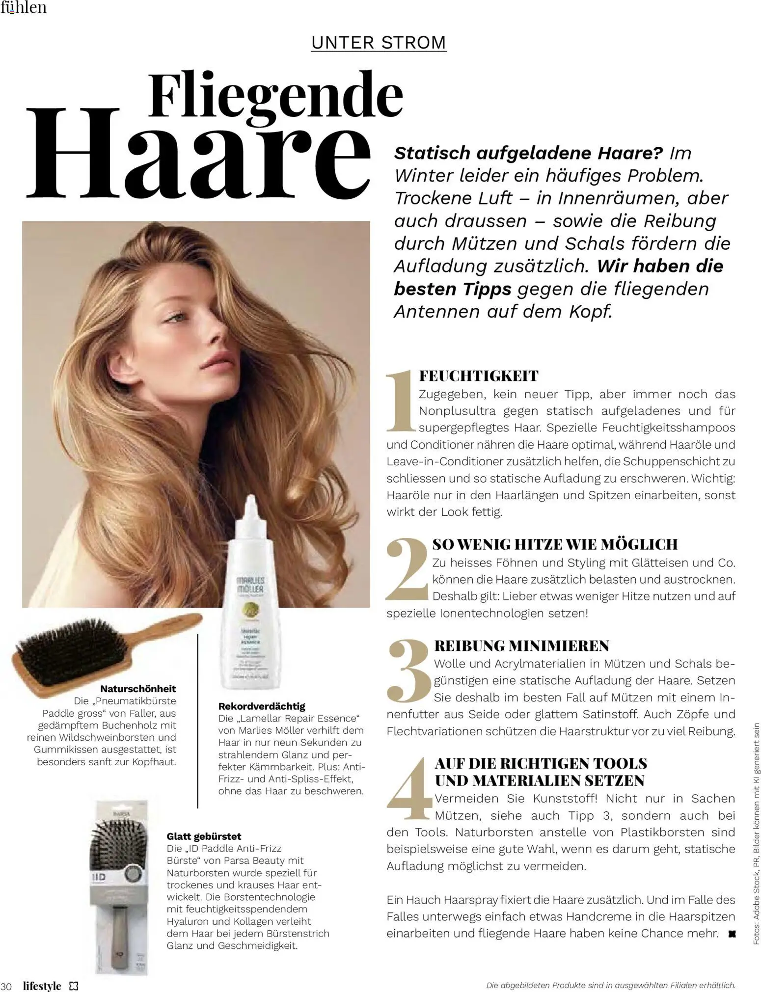 Müller Magazin – gültig ab 14.11.2025 | Seite: 30 | Produkte: Conditioner, Handcreme, Glätteisen, Fall