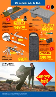 Náhled letáku CRIVIT Samonafukovací karimatka / nafukovací karimatka s polštářem, A: 188 x 66 x 5 cm; В: 193 x 57 x 4 cm od 09.03.2026 | Strana: 37