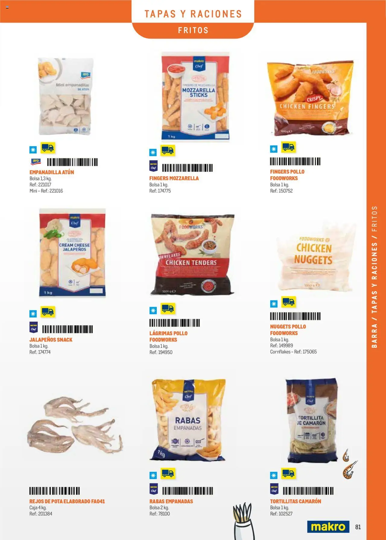 Makro - Menú y Barra Centro │ válido desde el 08.09.2025 | Página: 81 | Productos: Bolsa, Caja, Nuggets