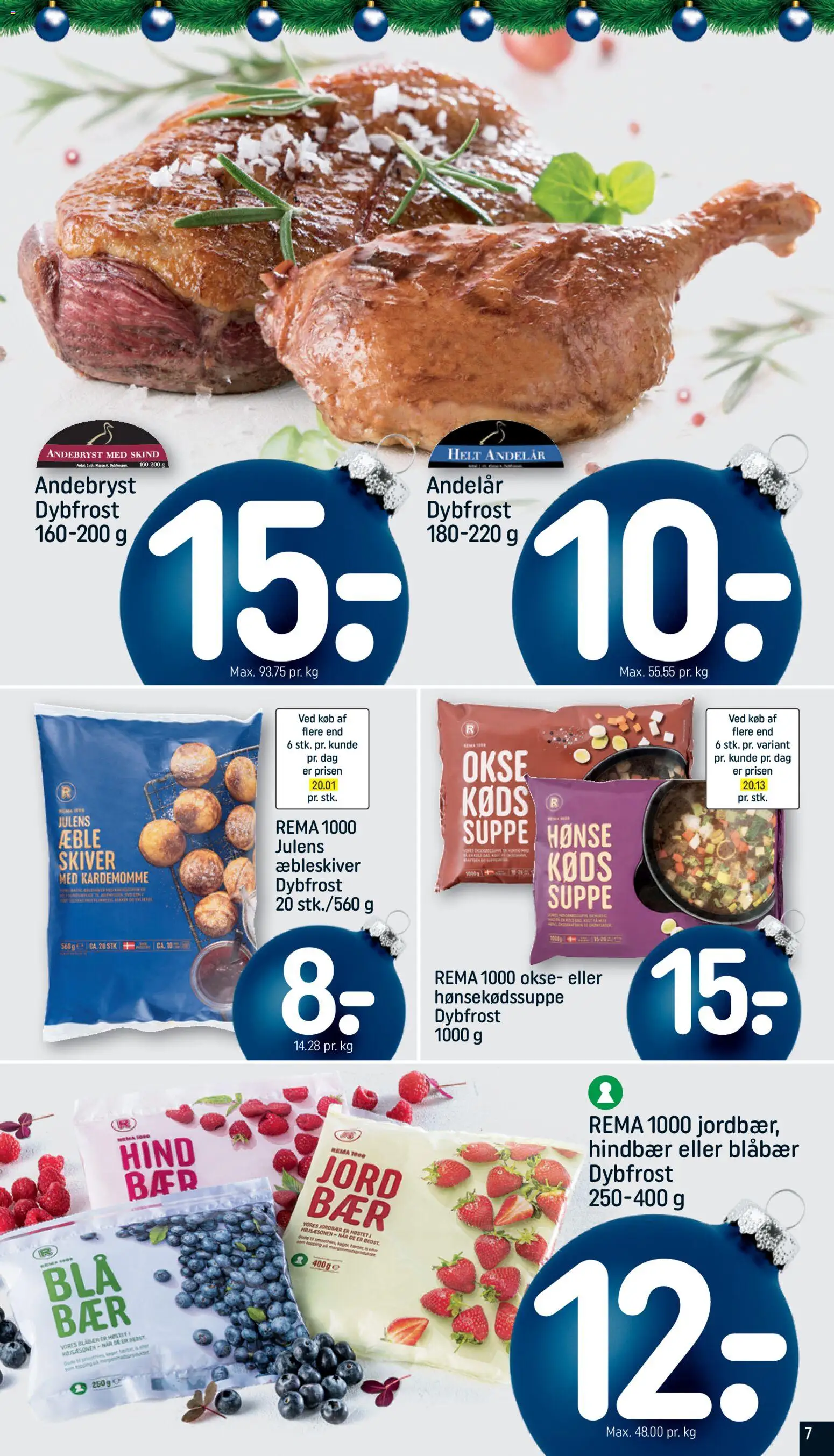 Rema 1000 tilbudsavis – gyldig fra 07.12.2025 | Side: 7 | Produkter: Blåbær, Kardemomme, Hindbær, Suppe