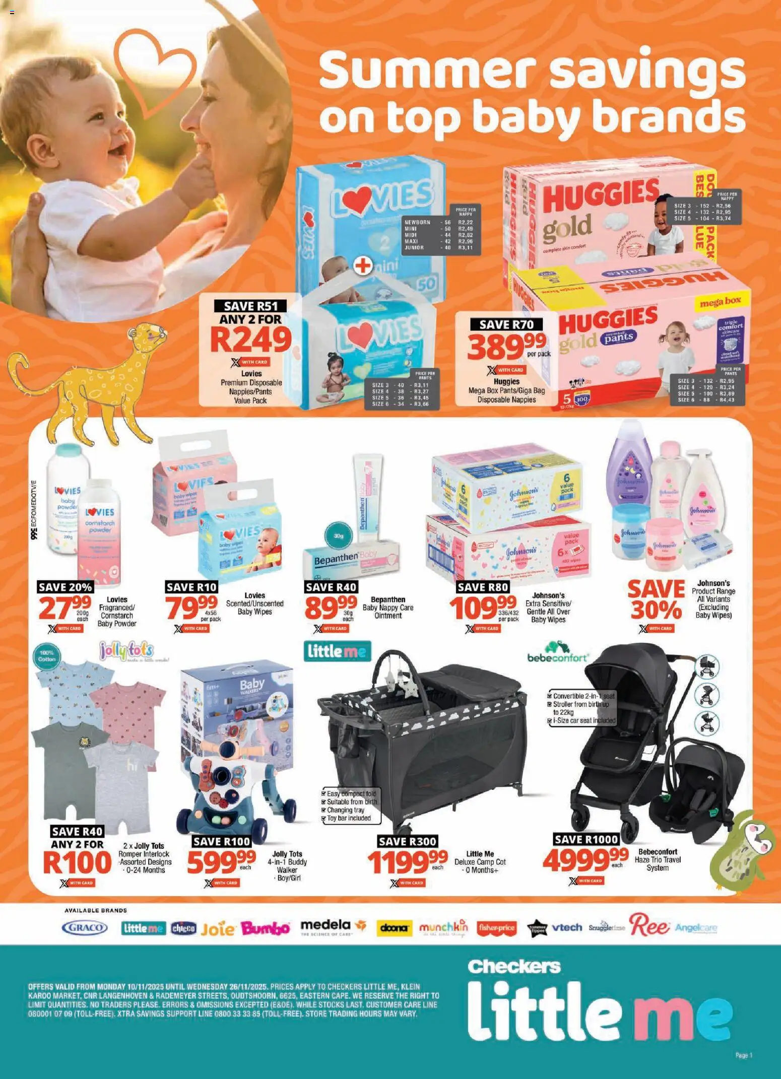 New Checkers catalogue – valid from 10.11.2025 | Page: 1 | Products: Pants, Bag, Box, Nappies