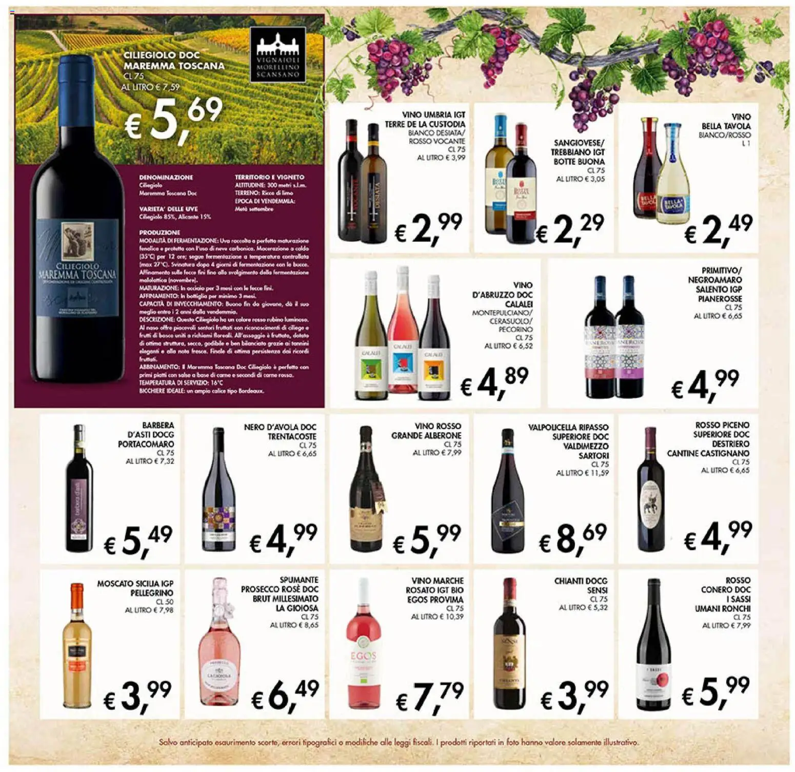 Volantino Coal del 14.11.2025 | Pagina: 13 | Prodotti: Prosecco, Lime, Uva, Bottiglia