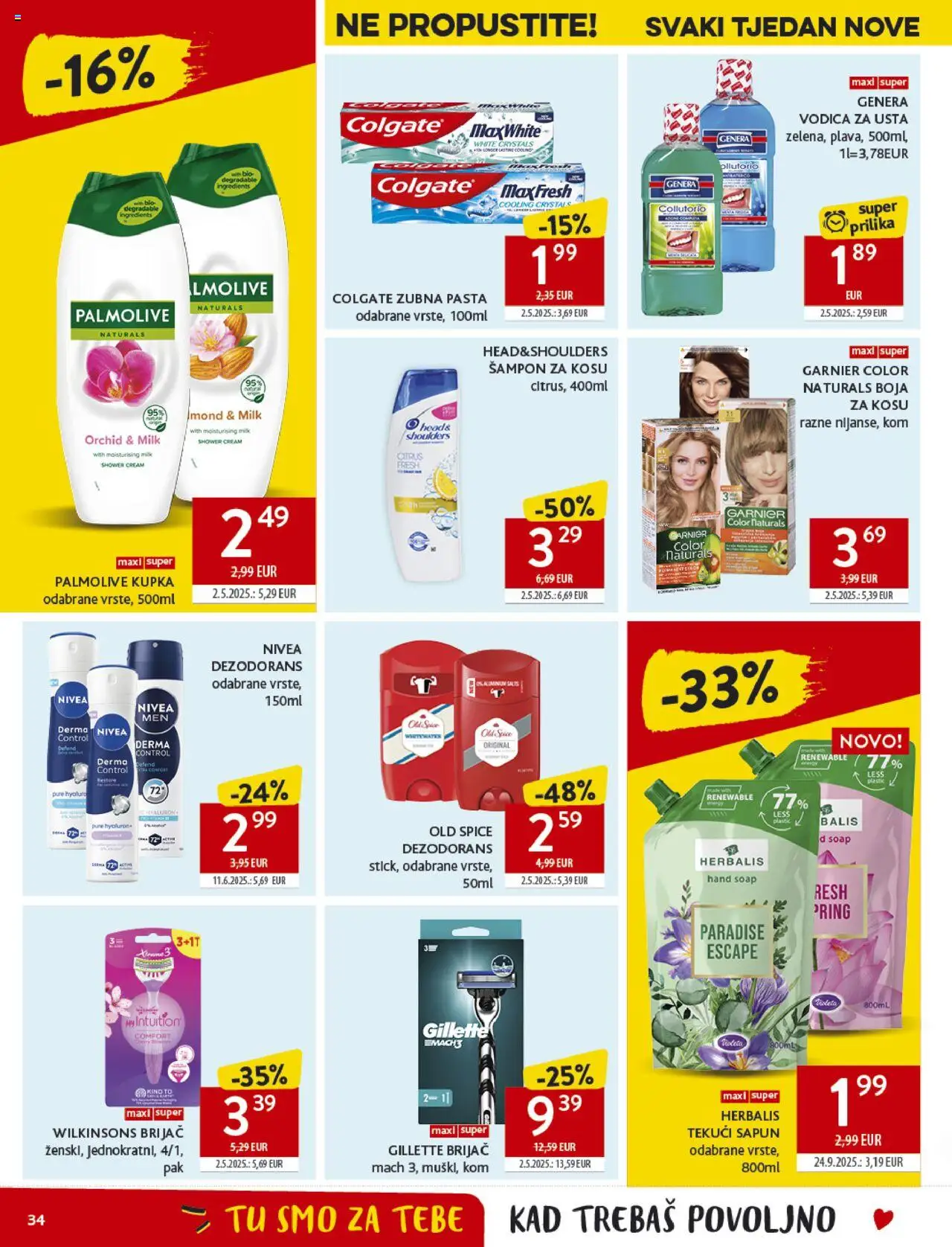 Konzum HR akciós ujság - amely érvényes a következő dátumtól: 08.10.2025 | Oldal: 34 | Termékek: Old spice, Sampon, Só