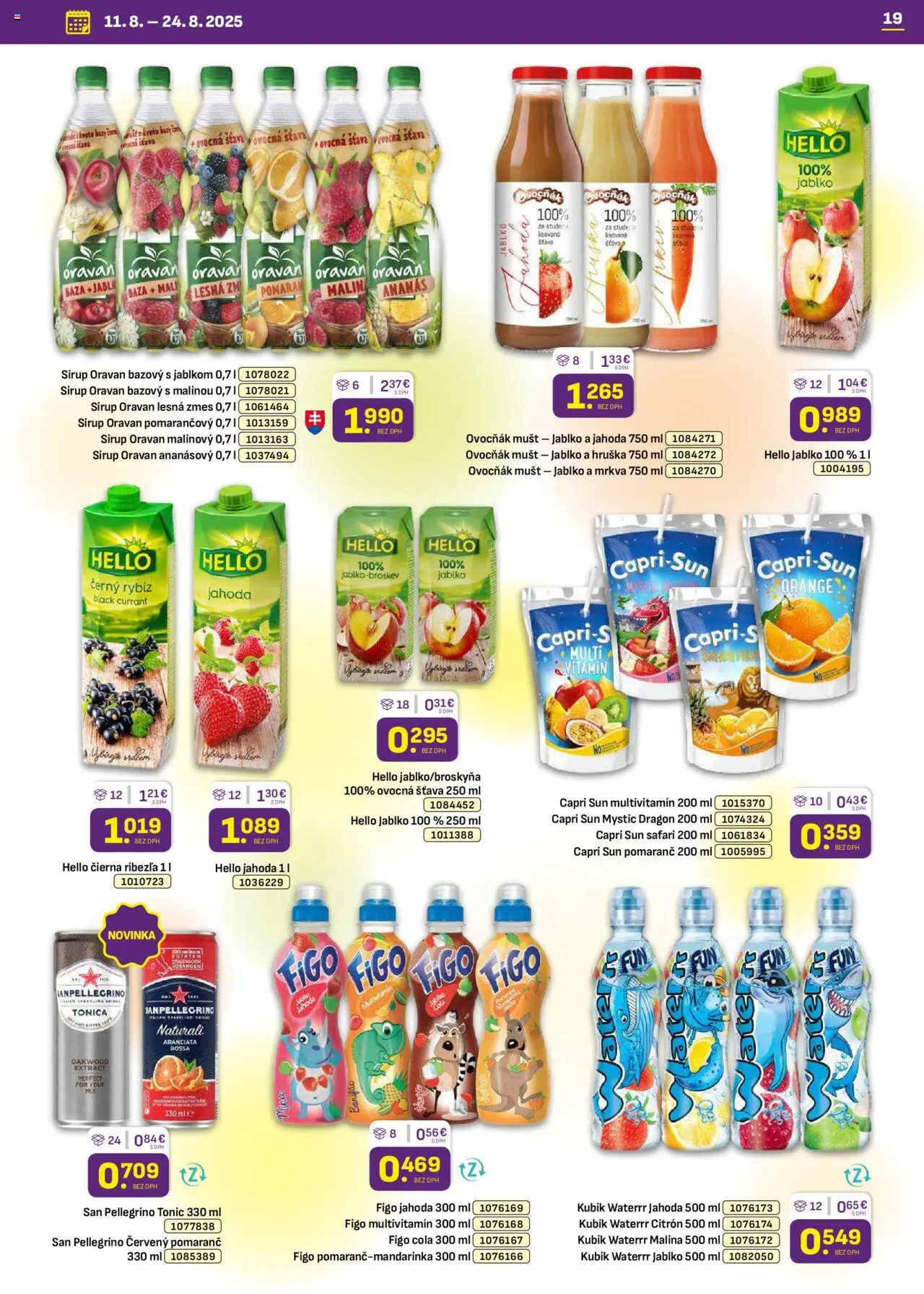 Libex leták │ platný od 11.08.2025 | Strana: 19 | Produkty: Ananás, Mrkva, Cola
