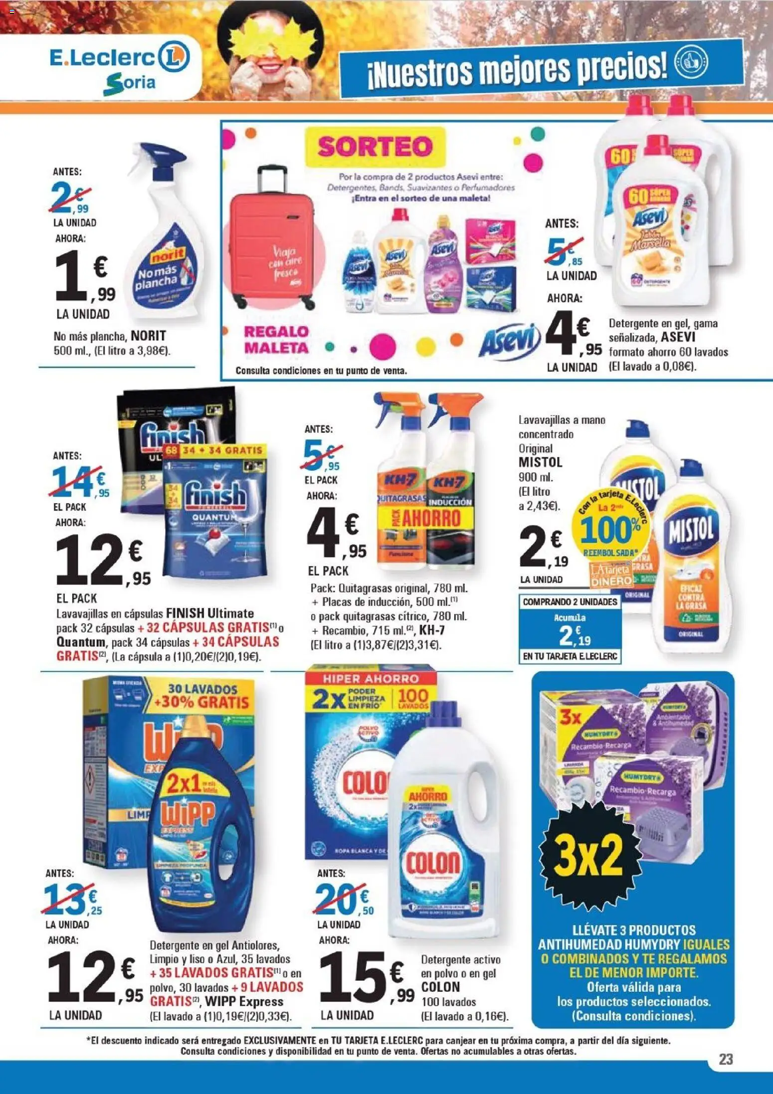 E.Leclerc folleto │ válido desde el 12.11.2025 | Página: 23 | Productos: Polvo, Detergente, Maleta, Plancha
