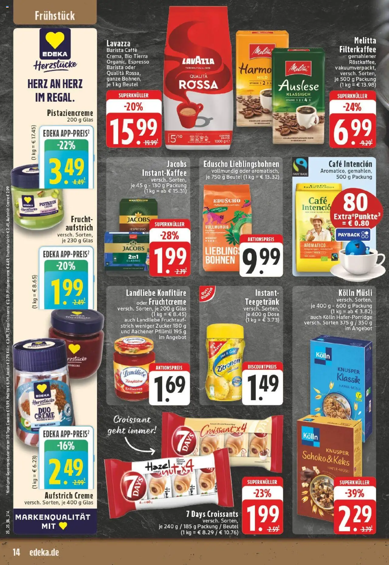 Edeka prospekt Ostbevern	 - gültig ab dem 15.06.2025 | Seite: 14 | Produkte: Melitta, Kolln, Kolln musli, Milch