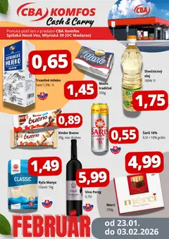 CBA Komfos leták platný od 23.01.2026