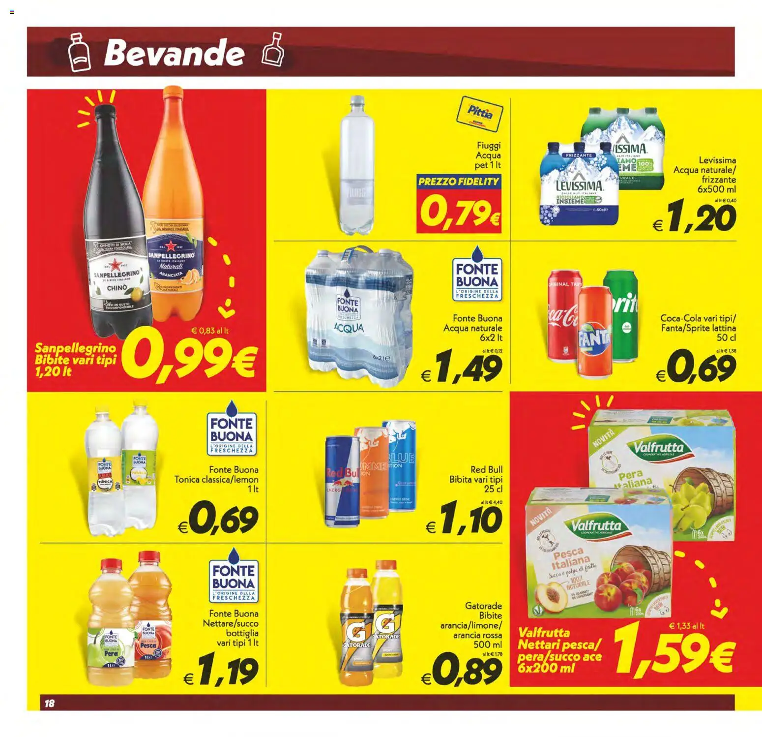 Volantino SuperConveniente del 24.10.2025 | Pagina: 18 | Prodotti: Acqua, Frutta, The, Red Bull