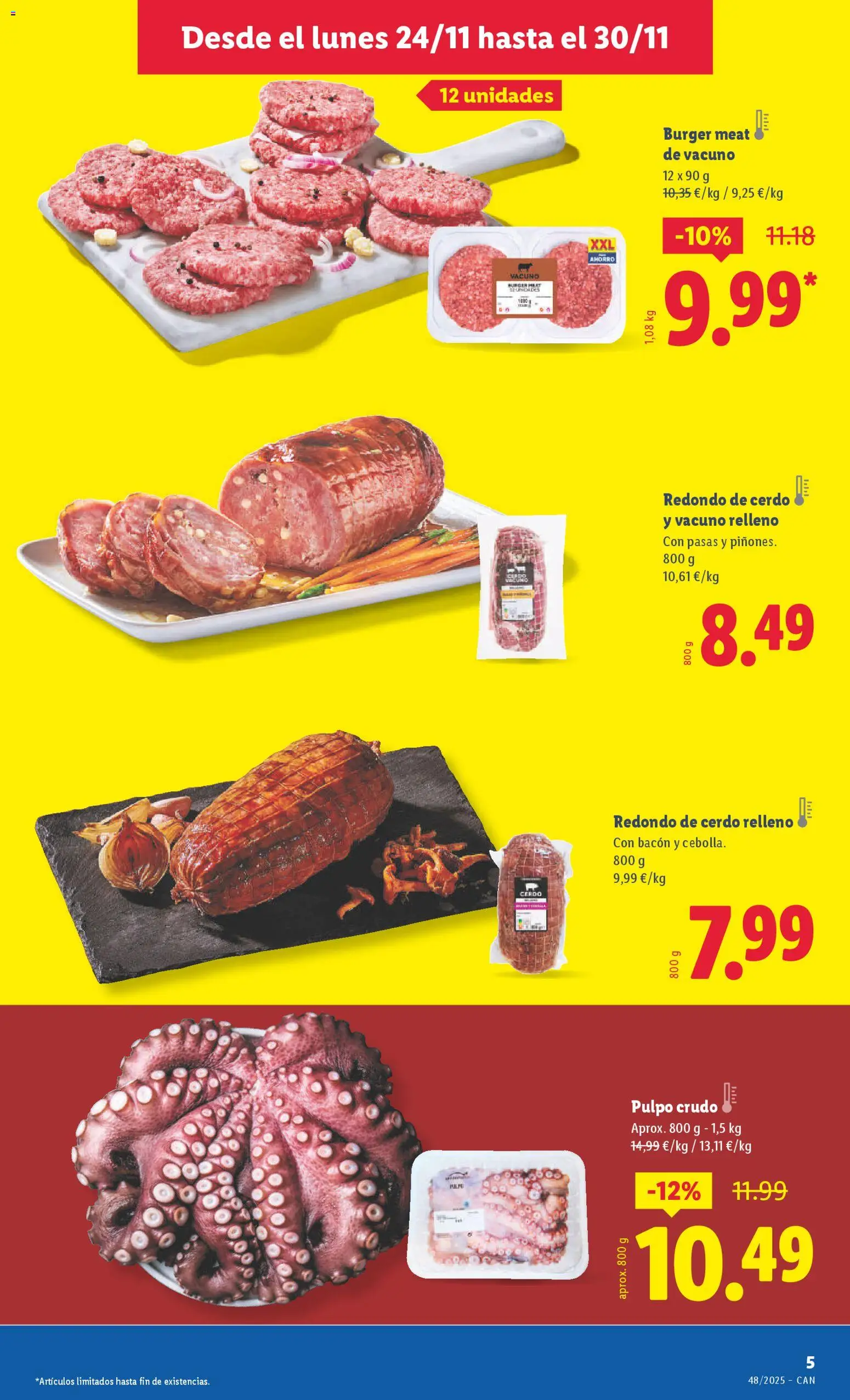 Lidl - Canarias  │ válido desde el 24.11.2025 | Página: 5 | Productos: Cerdo