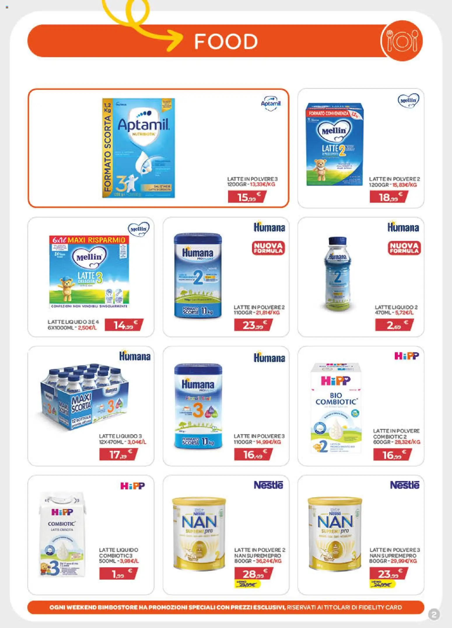 Volantino Bimbo store del 06.01.2026 | Pagina: 2 | Prodotti: Latte