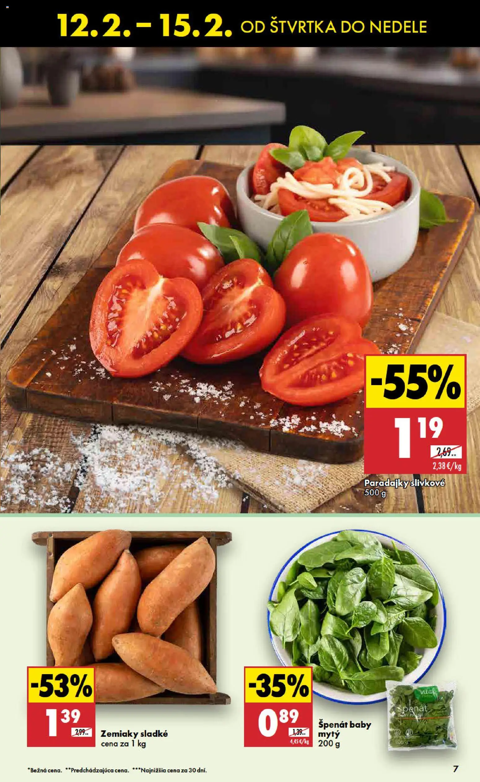 Nové Biedronka akcie – leták je platný od 12.02.2026 | Strana: 7 | Produkty: Paradajky, Zemiaky