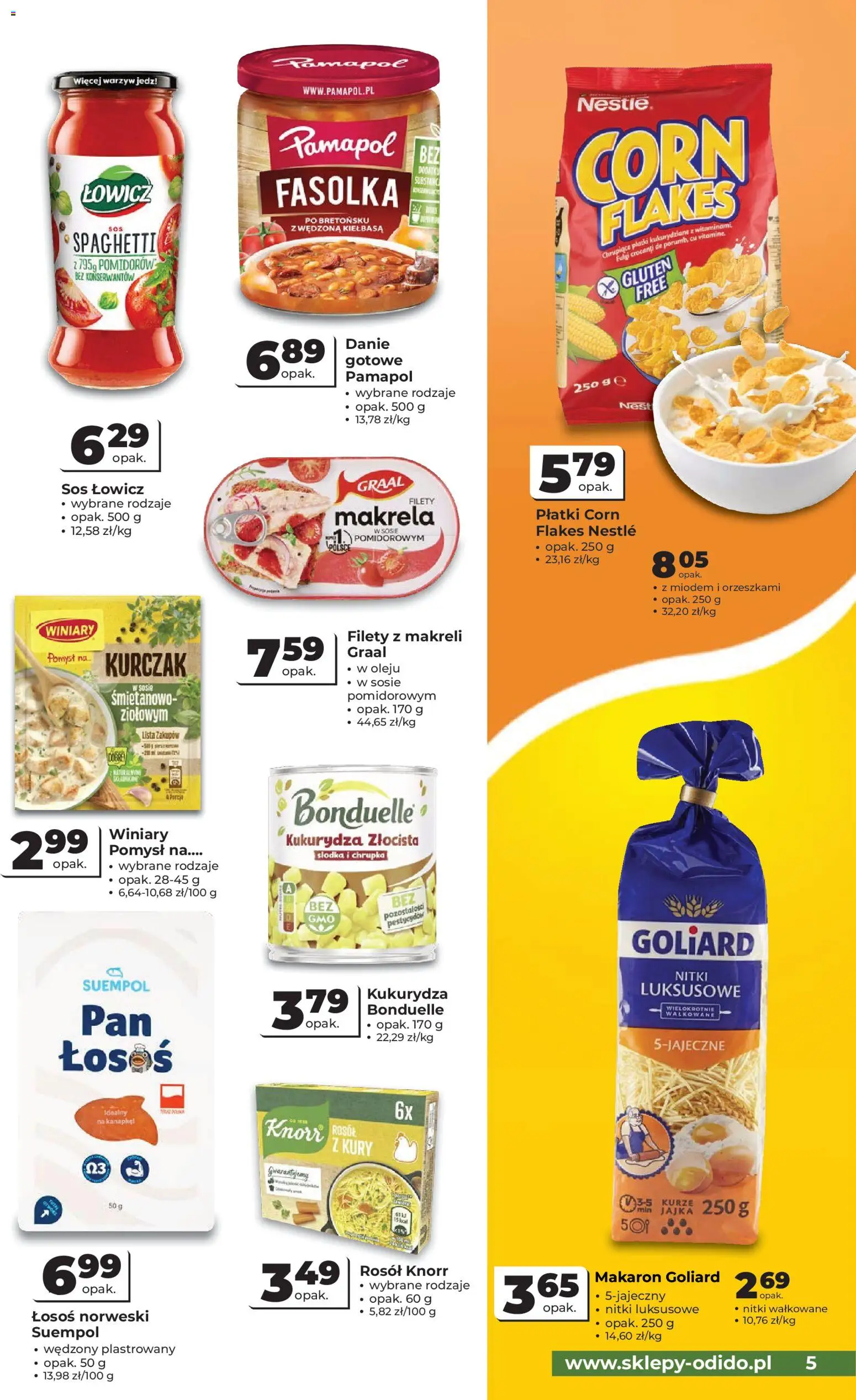 Odido gazetka od 29.04.2026 | Strona: 5 | Produkty: Kukurydza, Płatki kukurydziane, Jajka, Makaron