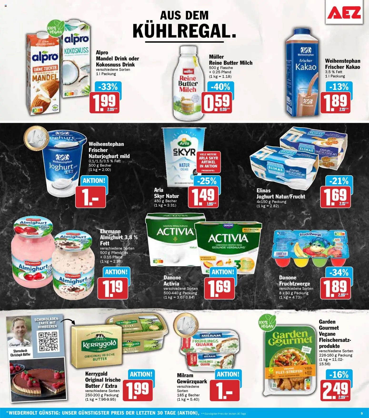 AEZ Prospekt 	 – gültig ab 19.01.2026 | Seite: 9 | Produkte: Activia, Danone activia, Fruchtzwerge, Alpro