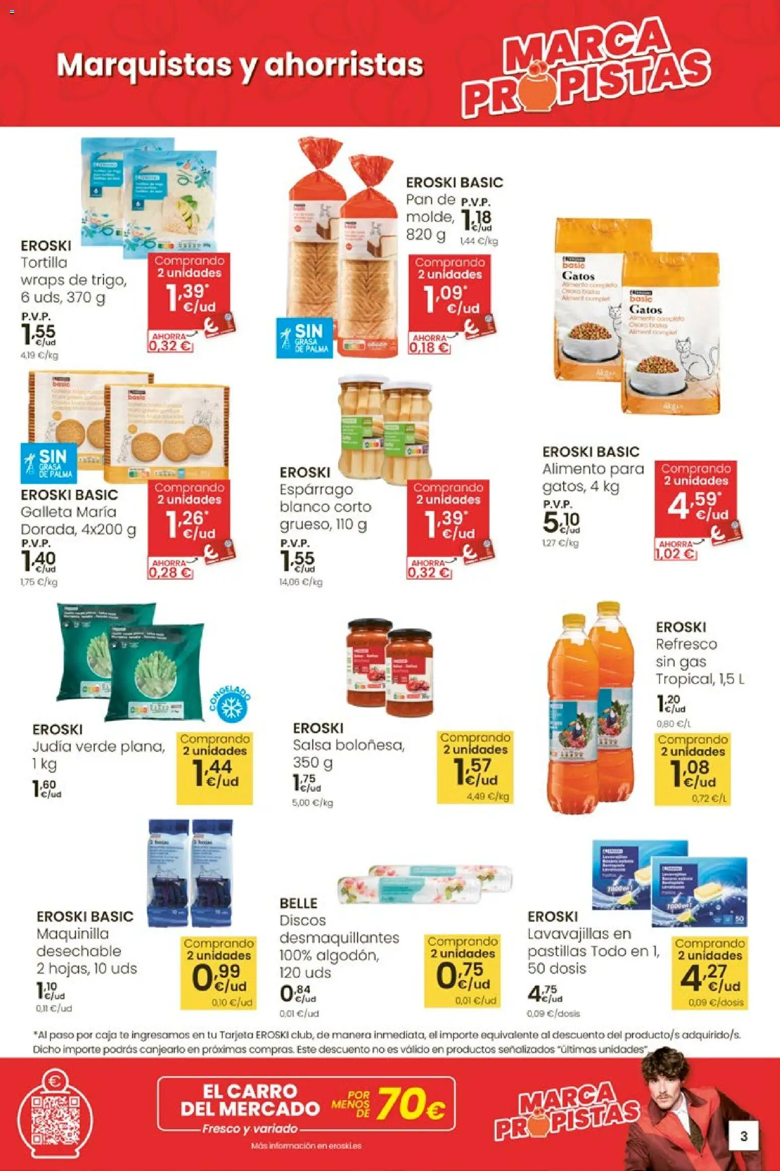 Eroski - Para un enero más ligero │ válido desde el 05.01.2026 | Página: 3 | Productos: Pan, Té, Lavavajillas, Caja