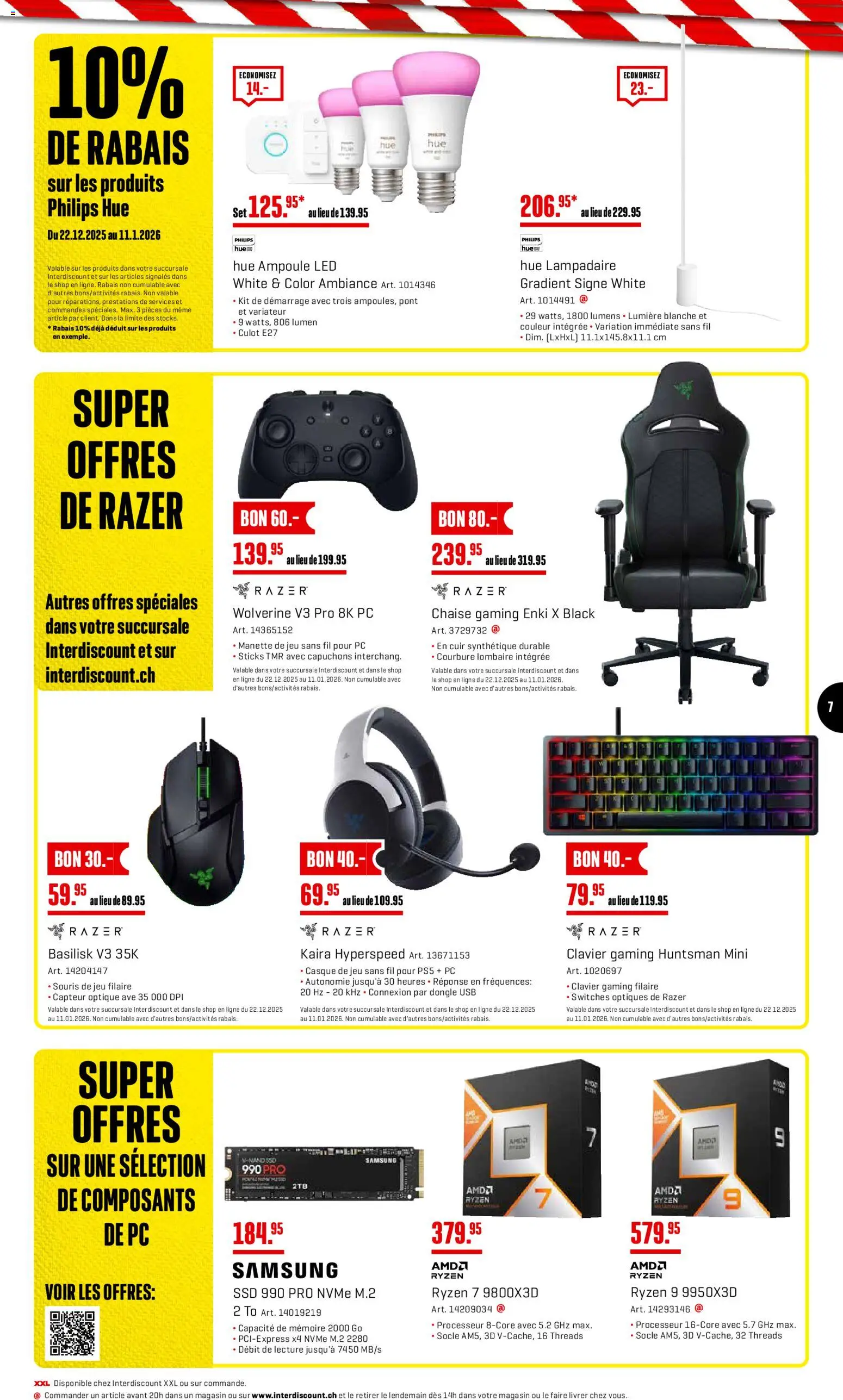 Interdiscount Aktionen Soldes – gültig ab 22.12.2025 | Seite: 7 | Produkte: Pc, Samsung, Usb, Philips