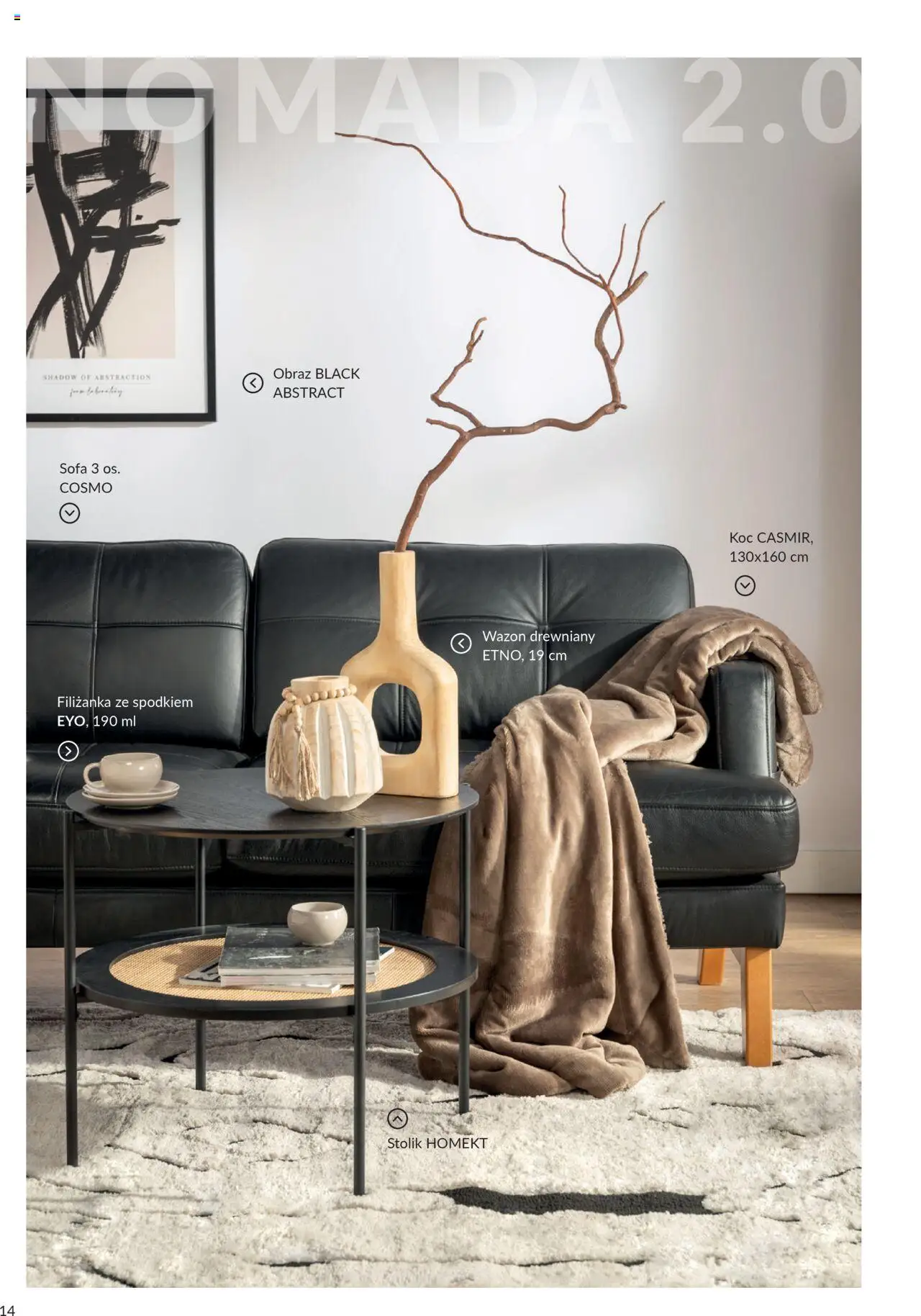 Salony Agata Gazetka - Trendbook od 21.03.2025 | Strona: 14 | Produkty: Koc, Sofa, Wazon