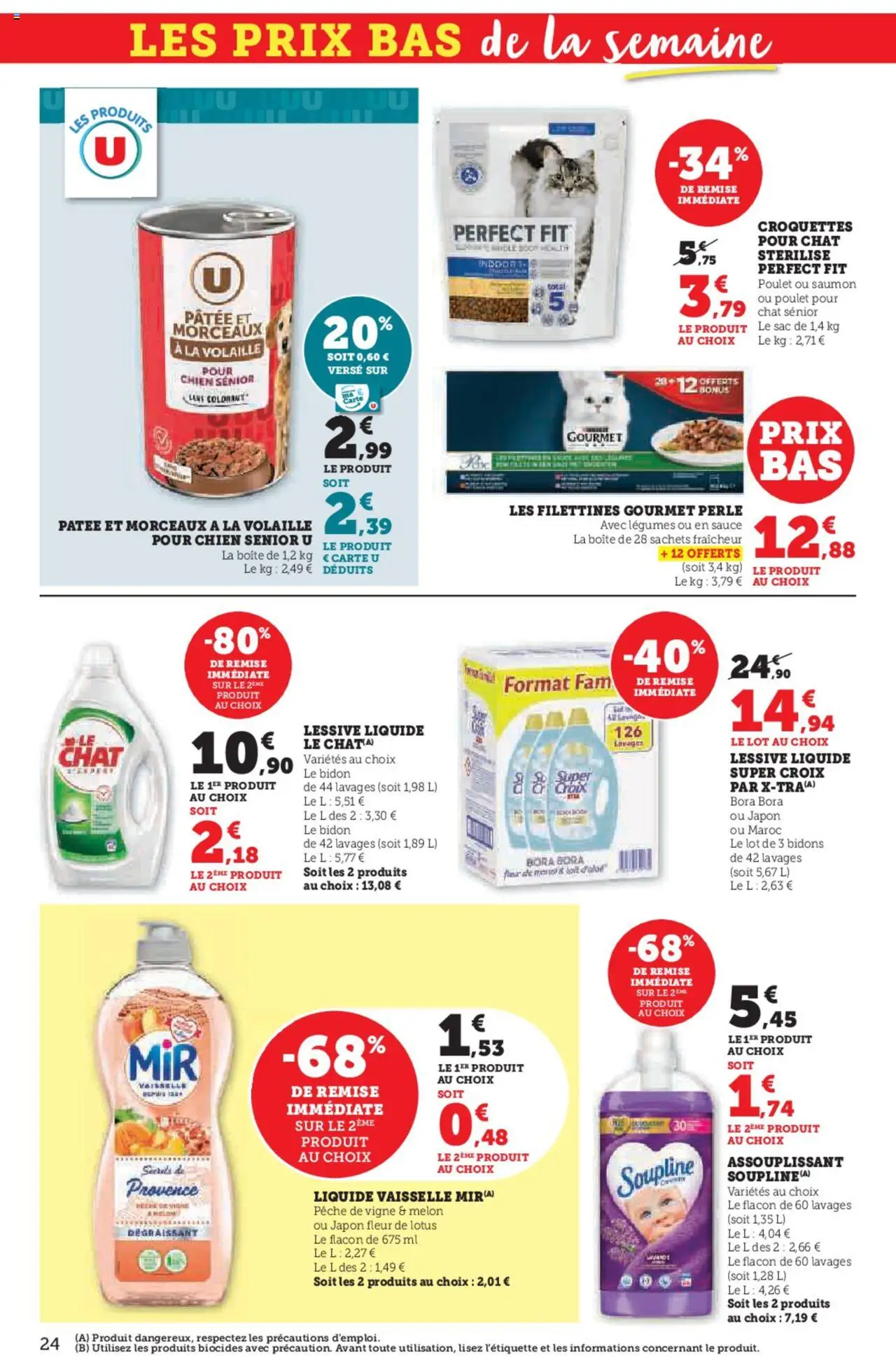  | Page: 24 | Produits: Volaille, Liquide vaisselle, Lessive Liquide, Croquettes pour chat