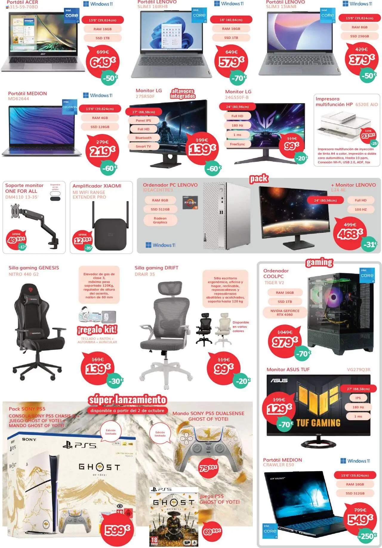 Mi Electro folleto │ válido desde el 01.10.2025 | Página: 7 | Productos: Monitor, PC, Ordenador, Silla