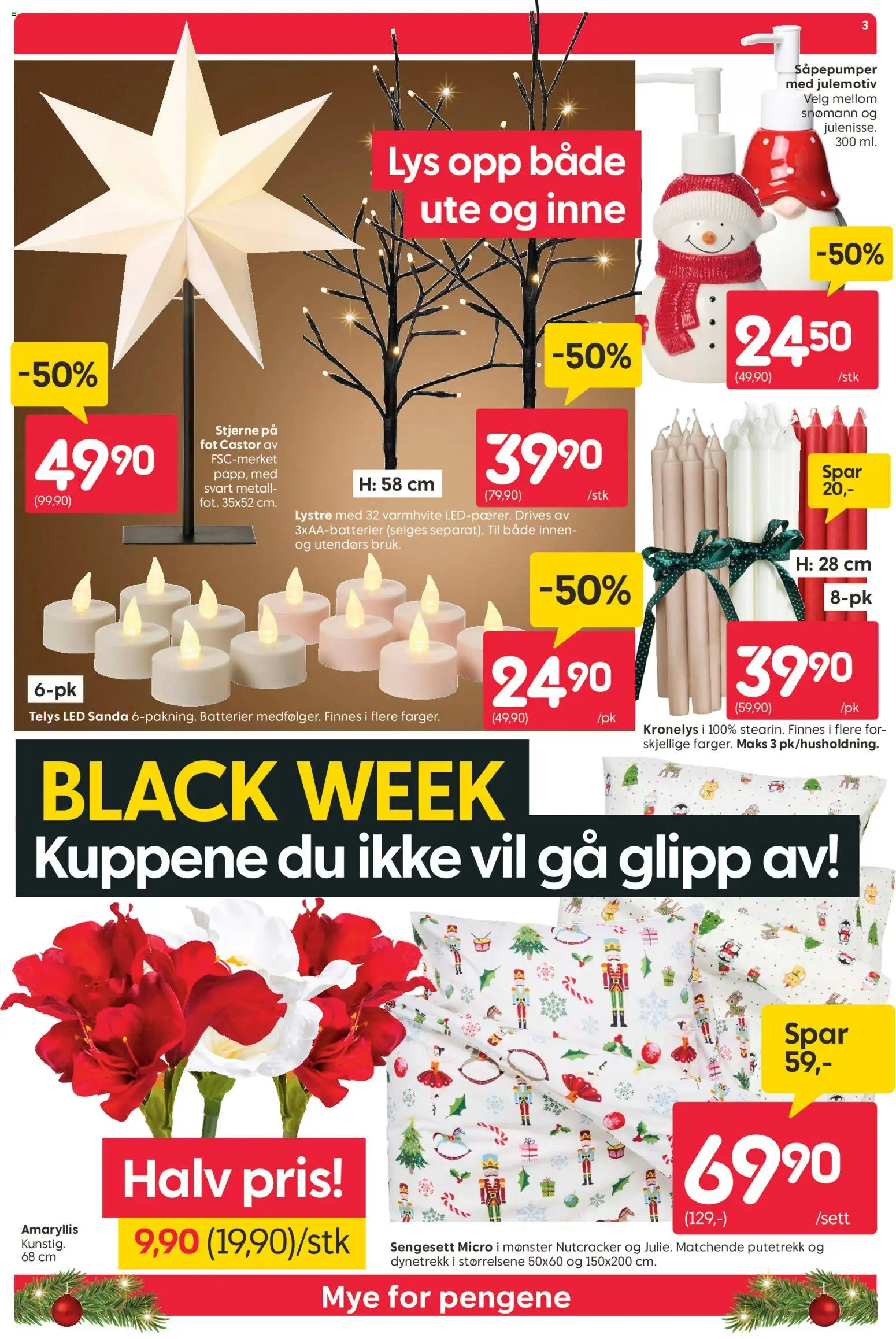 {H1} | Side: 3 | Produkter: Putetrekk, Dynetrekk, Lys, Mouth wash