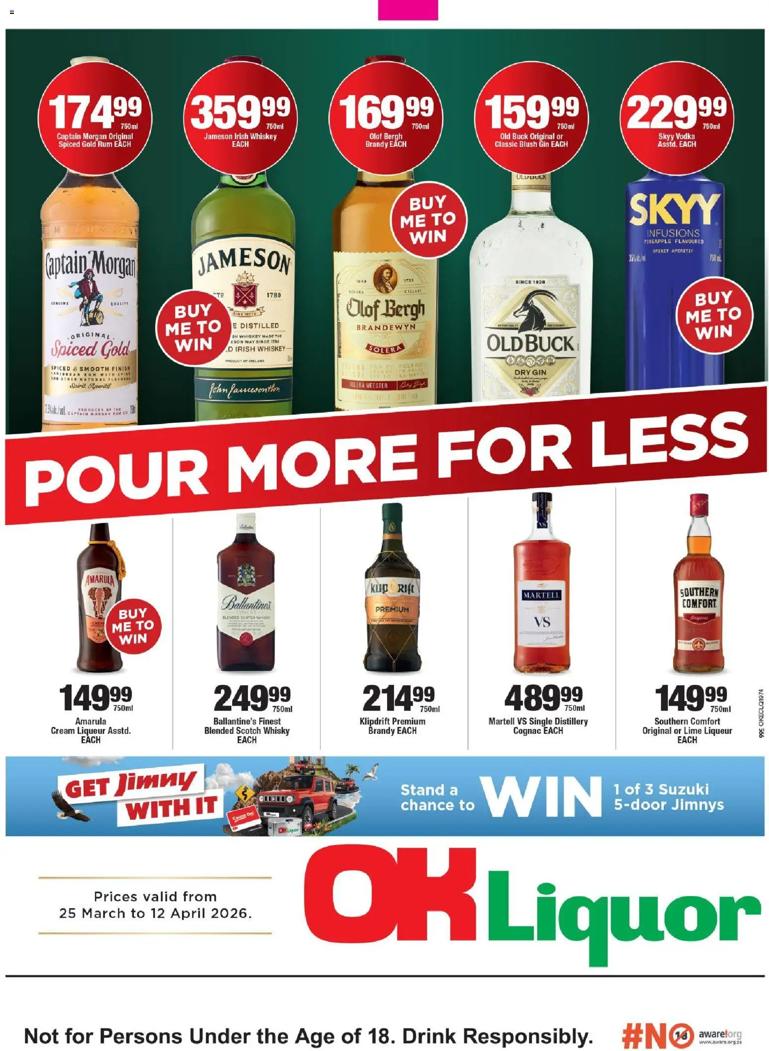 New OK Foods catalogue – valid from 25.03.2026 | Page: 1 | Products: Blush, Pineapple, Gin, Vodka