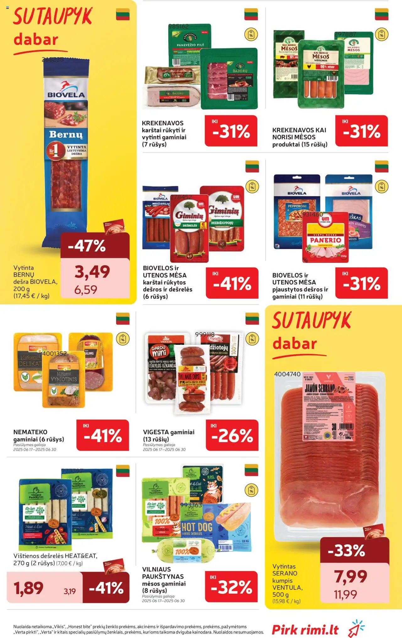 Rimi leidinys│galioja nuo 17.06.2025 | Puslapis: 13 | Prekių: Vištienos, Dešrelės, Kumpis, Dešra