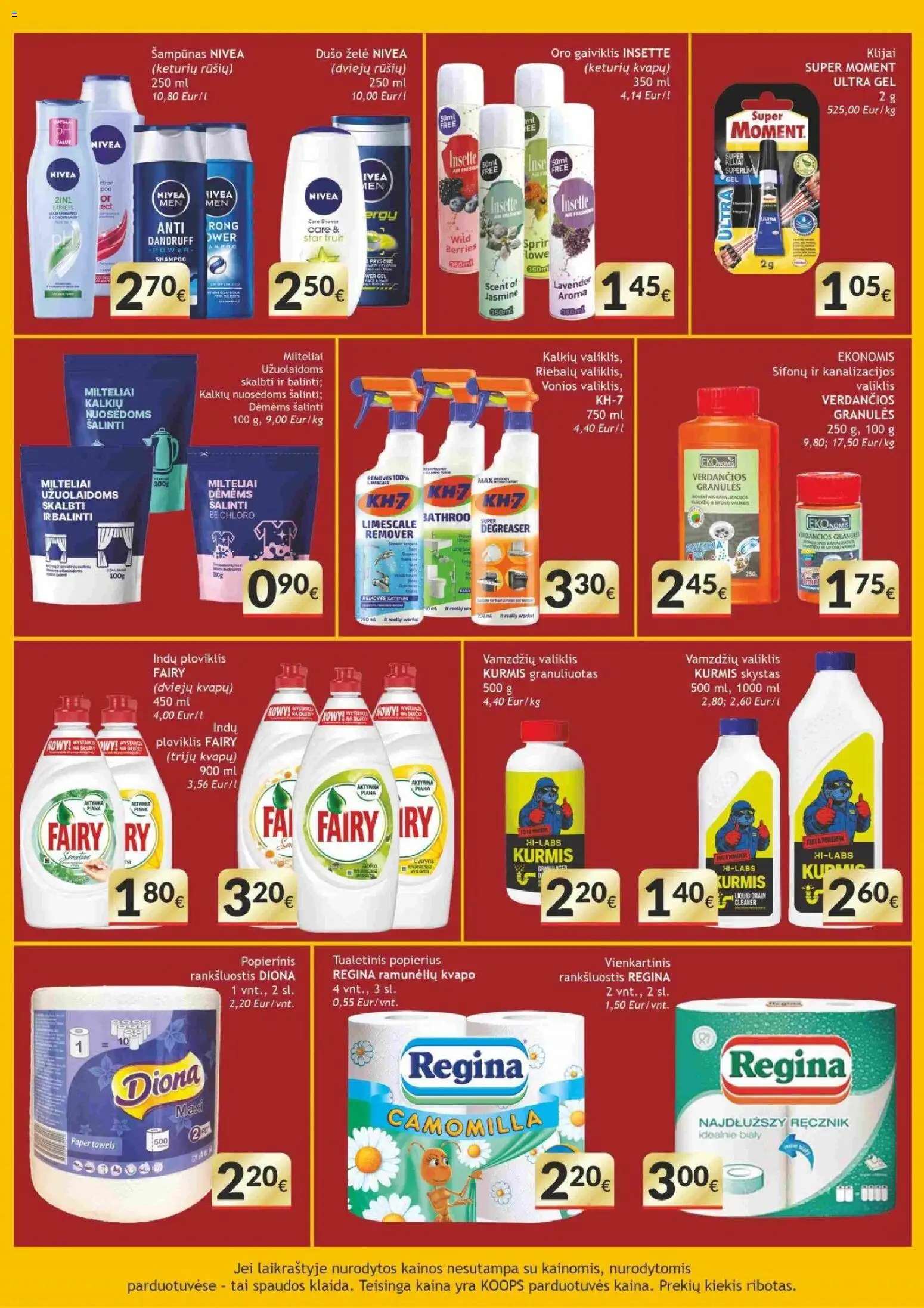Koops akcijos nuo 31.10.2025 | Puslapis: 15 | Prekių: Rankšluostis, Šampūnas, Dušo želė, Tualetinis popierius
