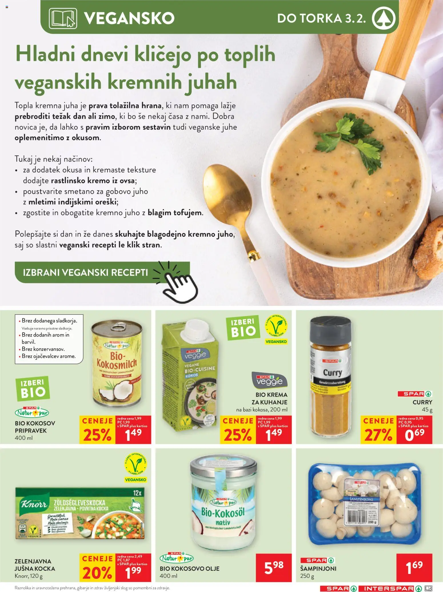 Novi Spar katalog ponudbe – veljaven od 28.01.2026 | Stran: 17 | Izdelki: Juha, Krema, Olje, Top doble cara