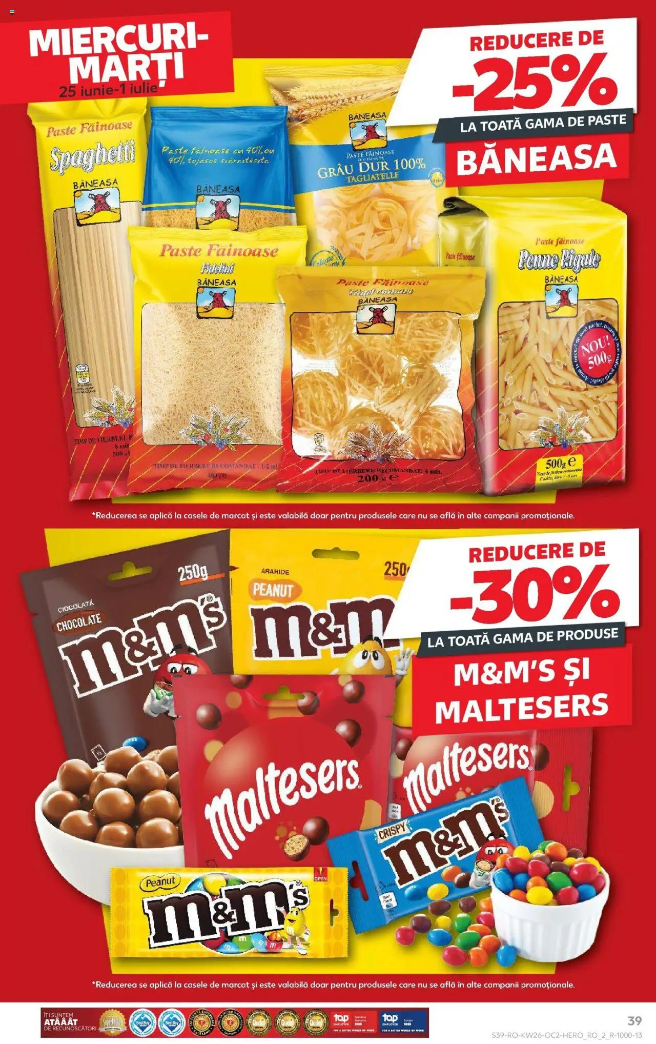 Catalog Kaufland - Bucureşti – valabil de la 25.06.2025 | Pagină: 39 | Produse: Arahide, Ciocolată, Paste