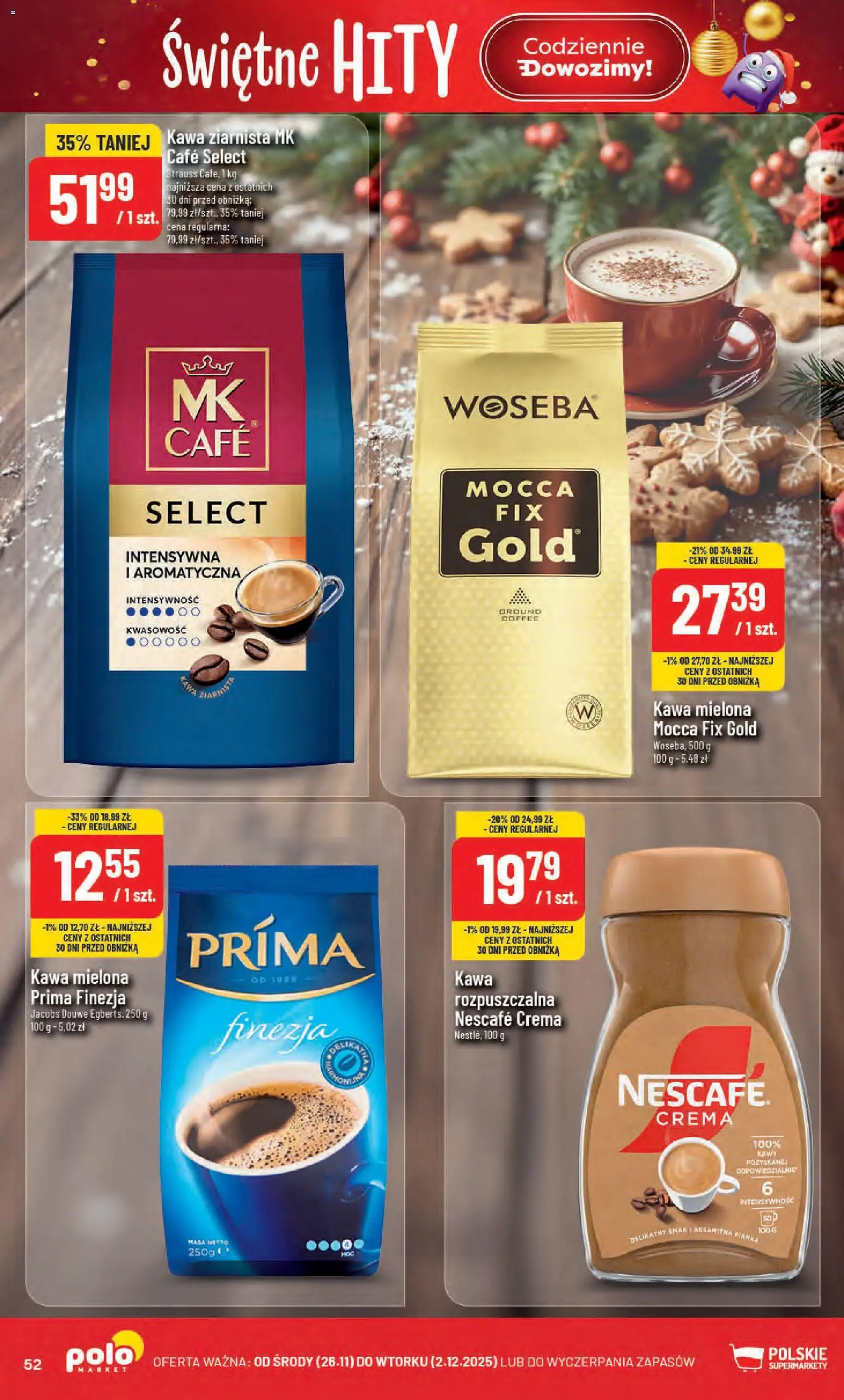 POLOmarket Black Friday od 26.11.2025 | Strona: 52 | Produkty: Nescafe, Kawa ziarnista, Kawa, Kawa prima