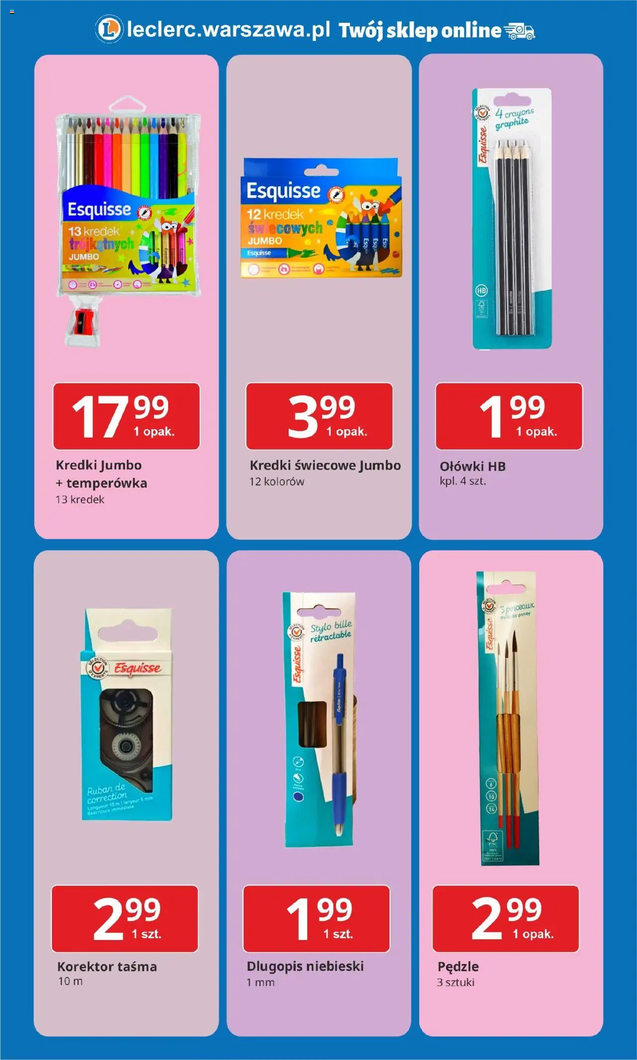 E.Leclerc Gazetka - Warszawa Ursynów od 01.09.2025 | Strona: 8 | Produkty: Temperówka, Korektor