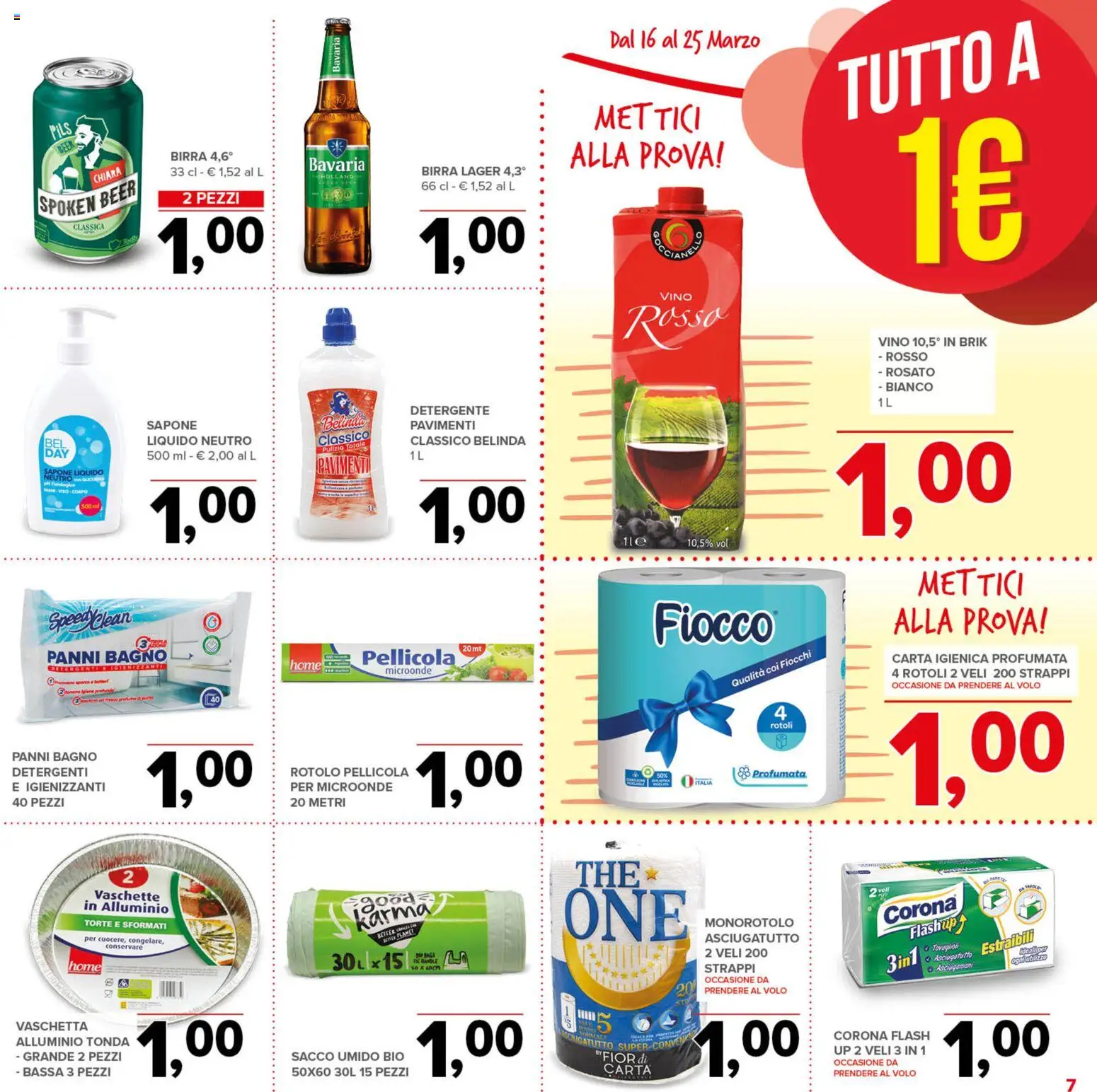 Volantino Todis del 16.03.2026 | Pagina: 7 | Prodotti: Microonde, Vino, Asciugatutto, Pellicola