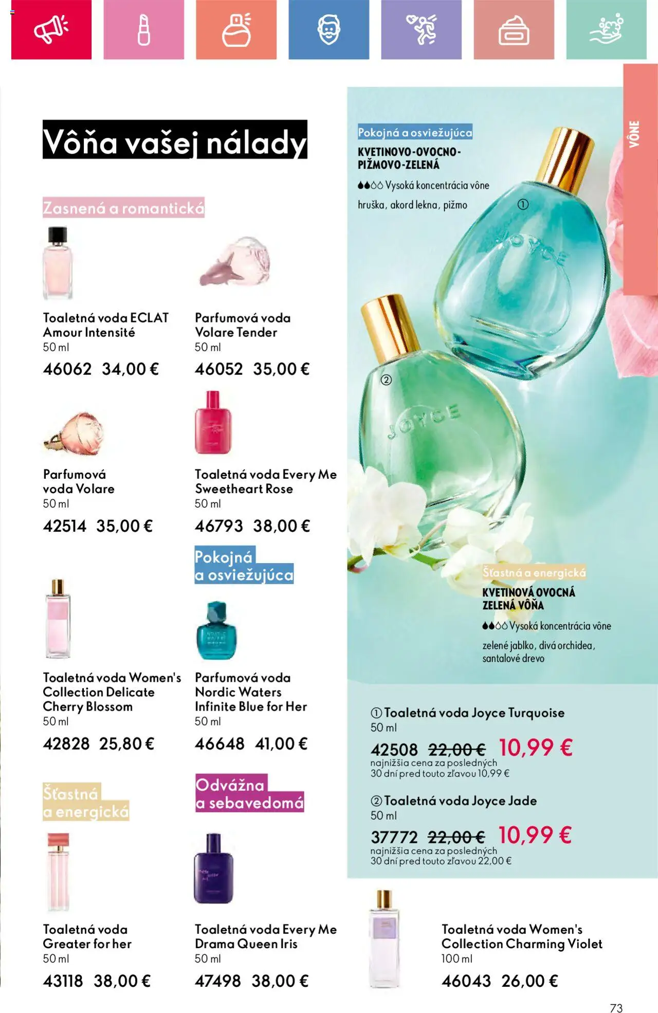 Katalóg Oriflame 10 2025 │ platný od 06.07.2025 | Strana: 73 | Produkty: Toaletná voda, Voda