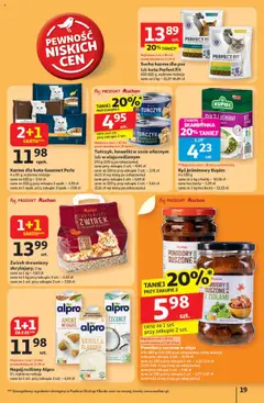 Auchan Gazetka - Pewność niskich cen Hipermarket od 24.07.2025 | Strona: 19 | Produkty: Alpro, Pomidory suszone w oleju, Karma dla kota, Karma dla psa