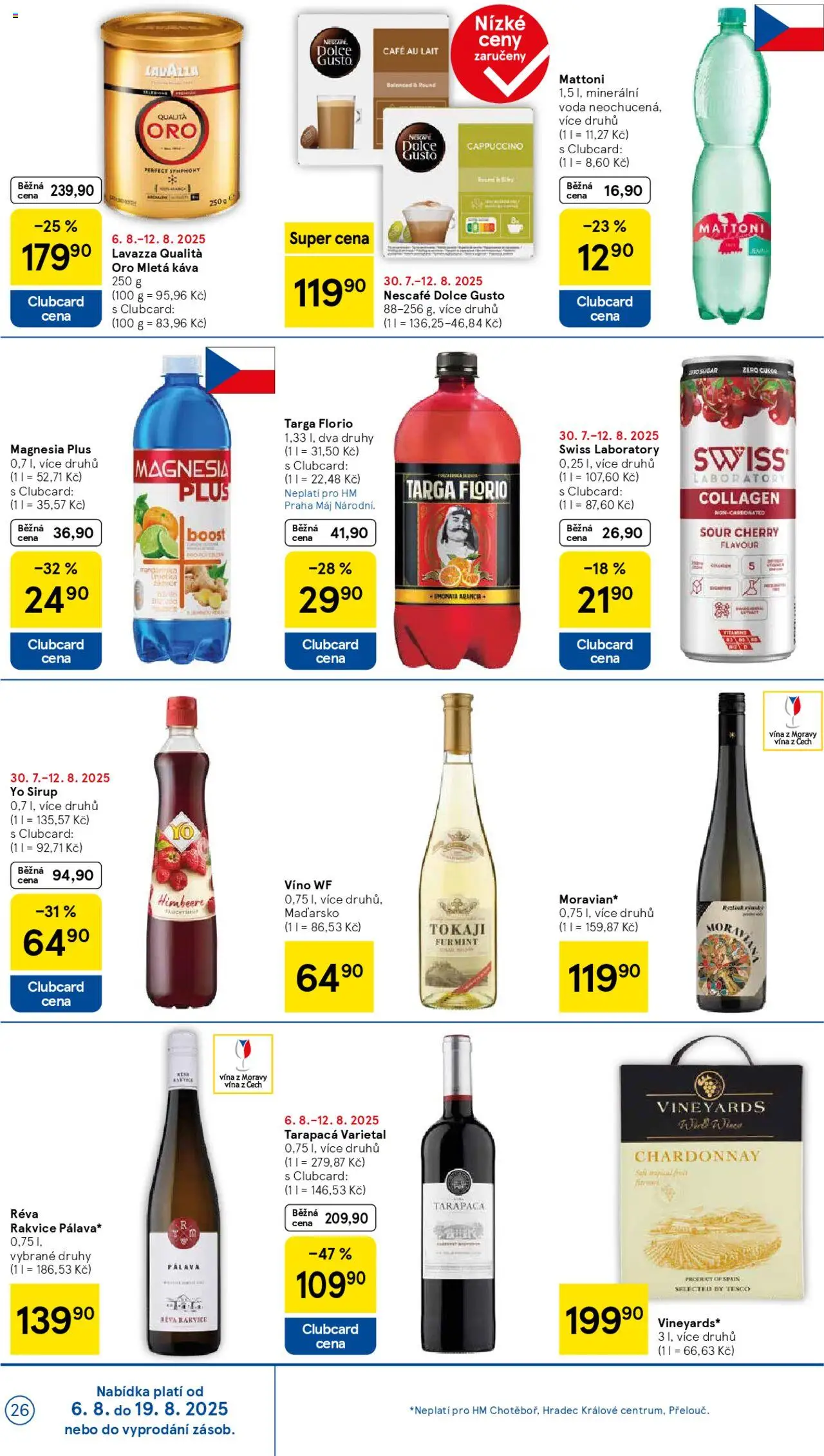 Tesco leták - Hypermarket od 06.08.2025 | Strana: 26 | Produkty: Voda, Tarapaca, Magnesia, Nescafé