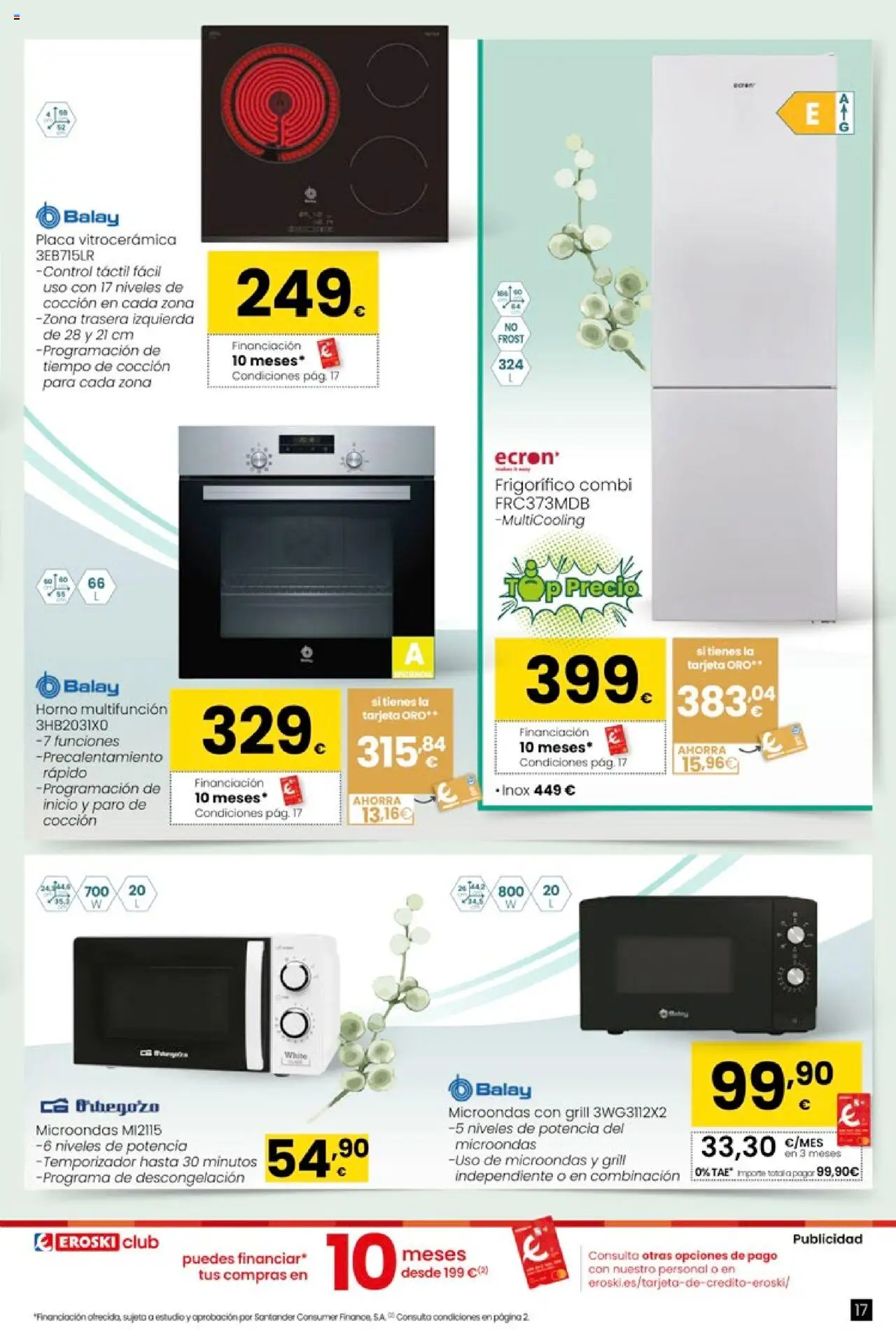 Eroski - Oh! Qué chef │ válido desde el 09.10.2025 | Página: 17 | Productos: Horno, Combi